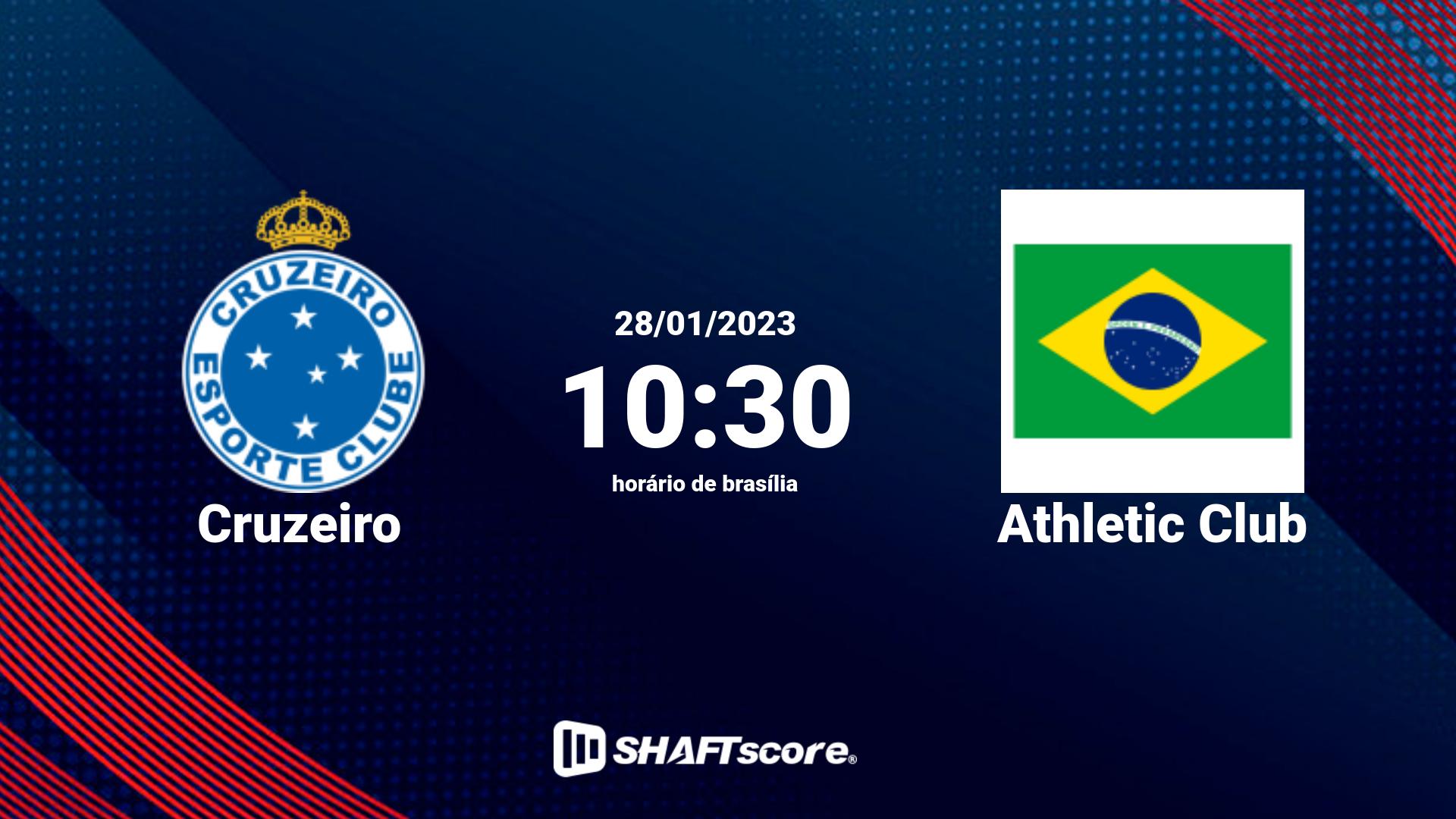 Estatísticas do jogo Cruzeiro vs Athletic Club 28.01 10:30