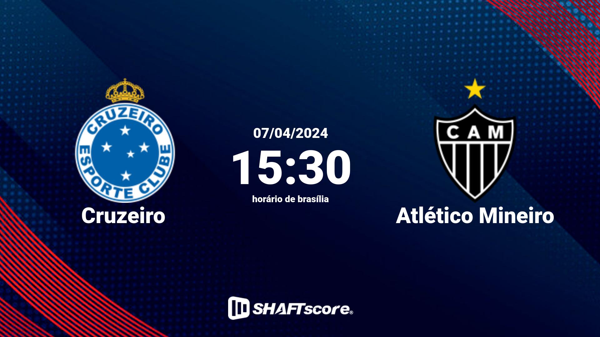 Estatísticas do jogo Cruzeiro vs Atlético Mineiro 07.04 15:30