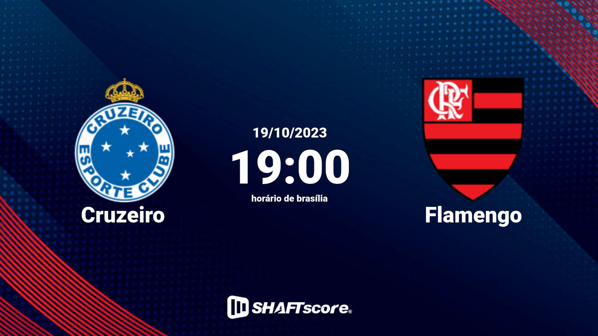 Estatísticas do jogo Cruzeiro vs Flamengo 19.10 19:00