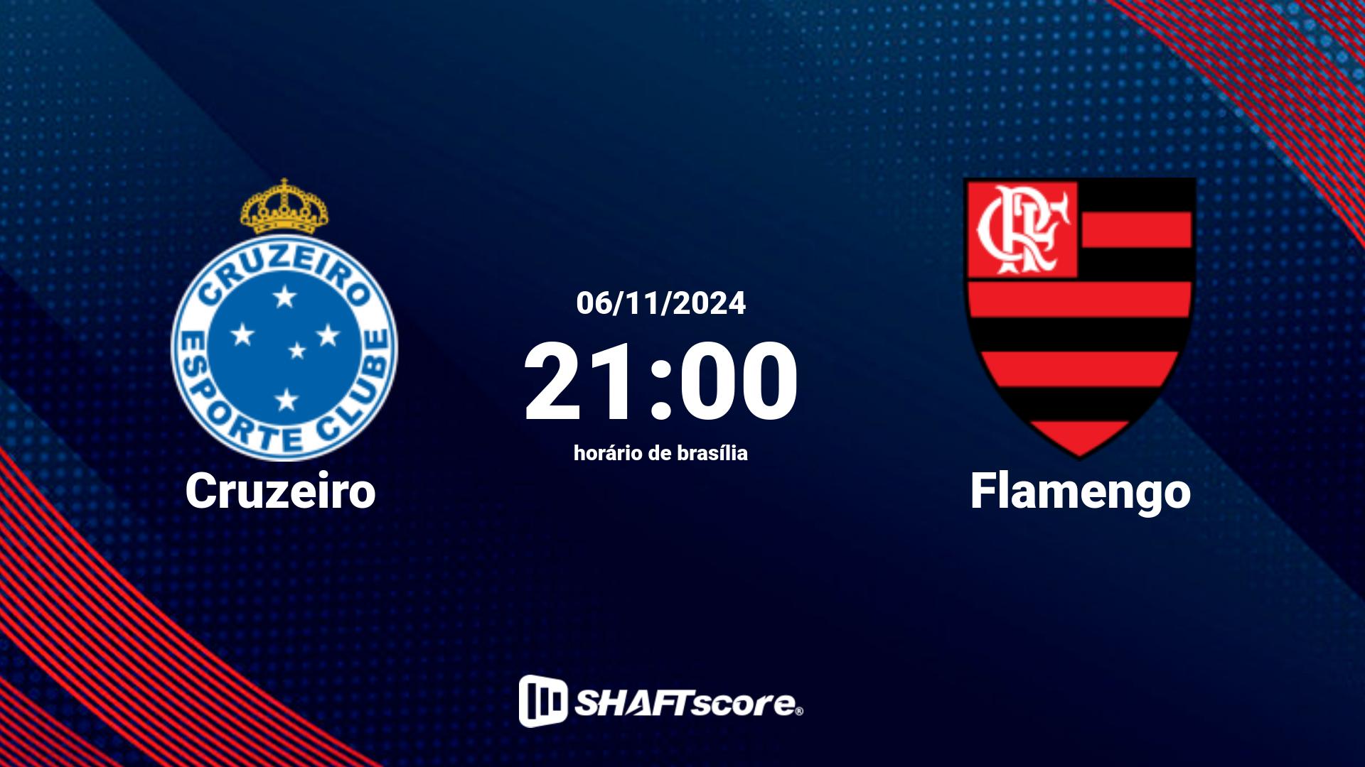 Estatísticas do jogo Cruzeiro vs Flamengo 06.11 21:00