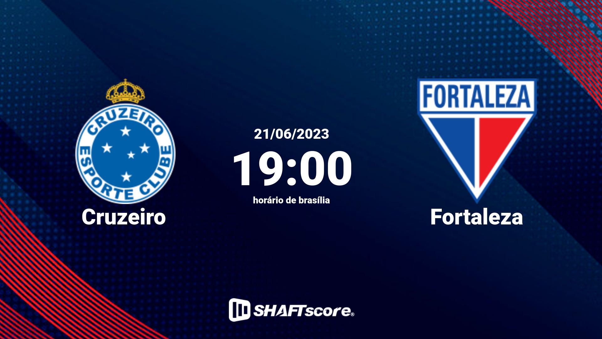 Estatísticas do jogo Cruzeiro vs Fortaleza 21.06 19:00