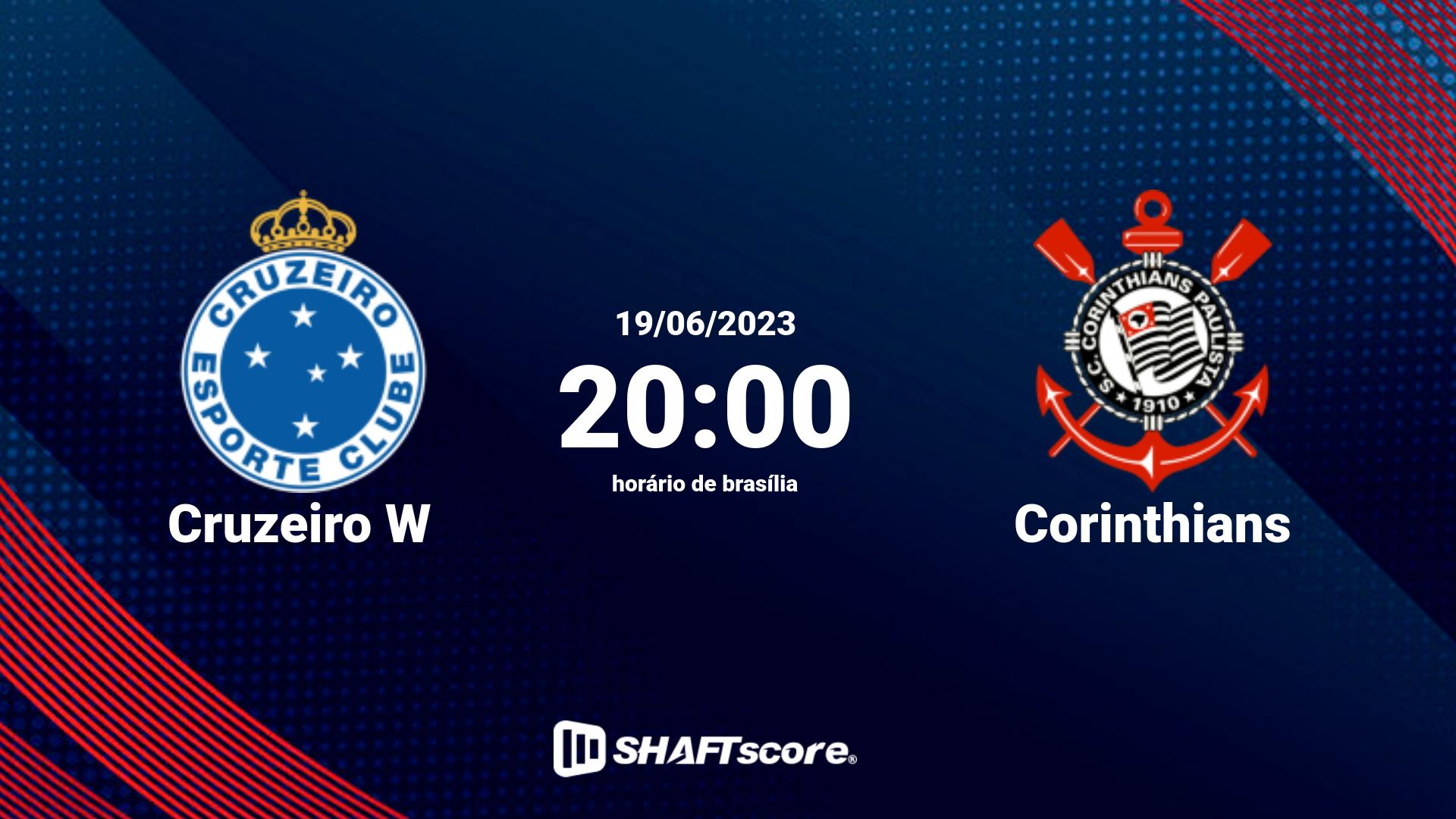 Estatísticas do jogo Cruzeiro W vs Corinthians 19.06 20:00