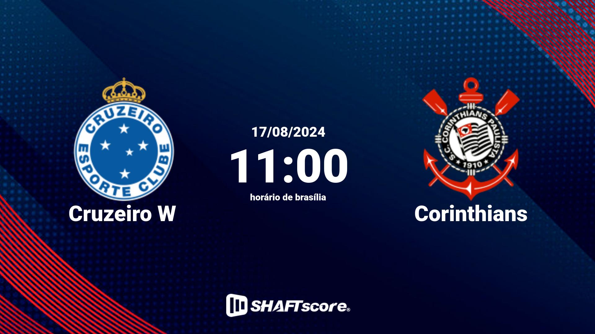Estatísticas do jogo Cruzeiro W vs Corinthians 23.06 10:30