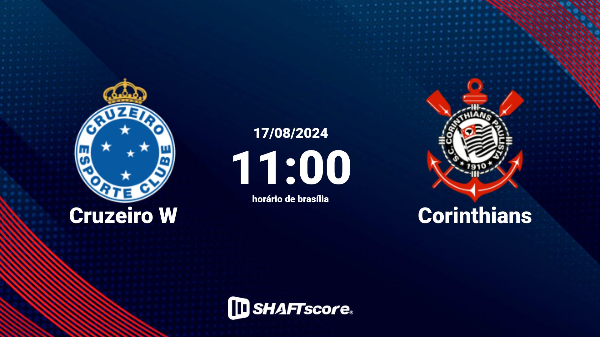 Estatísticas do jogo Cruzeiro W vs Corinthians 17.08 11:00