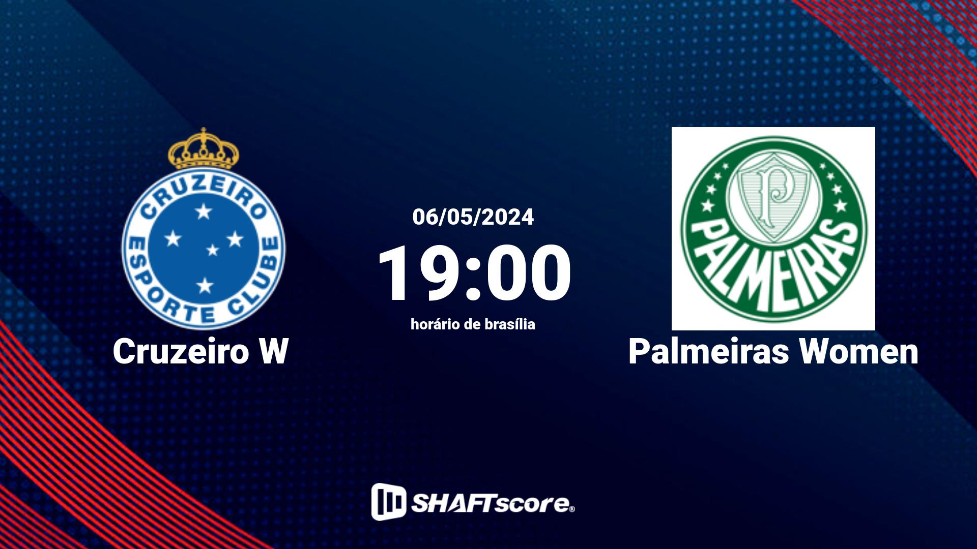 Estatísticas do jogo Cruzeiro W vs Palmeiras Women 06.05 19:00