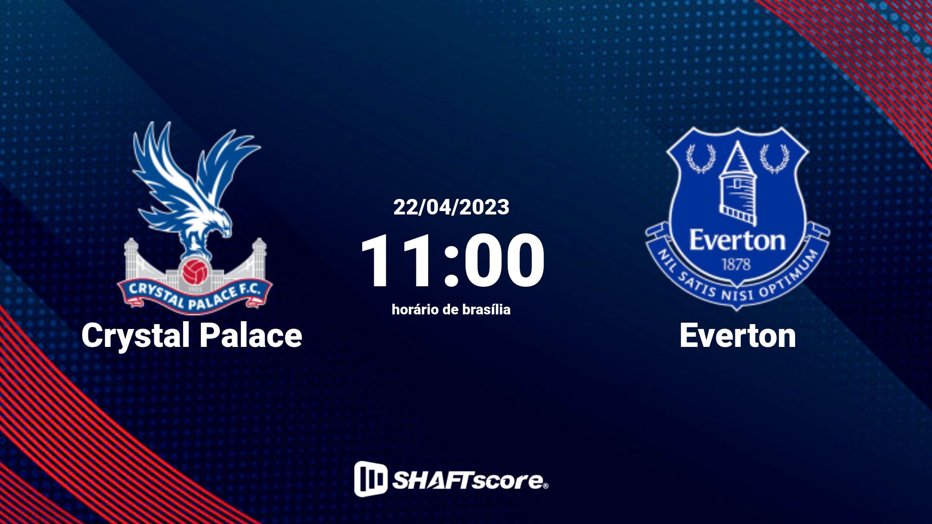 Estatísticas do jogo Crystal Palace vs Everton 22.04 11:00