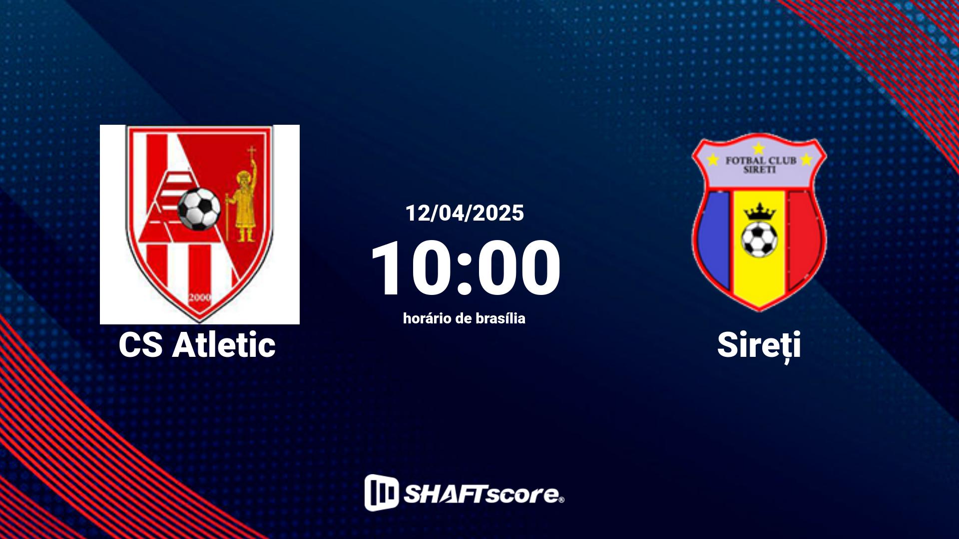 Estatísticas do jogo CS Atletic vs Sireți 12.04 10:00