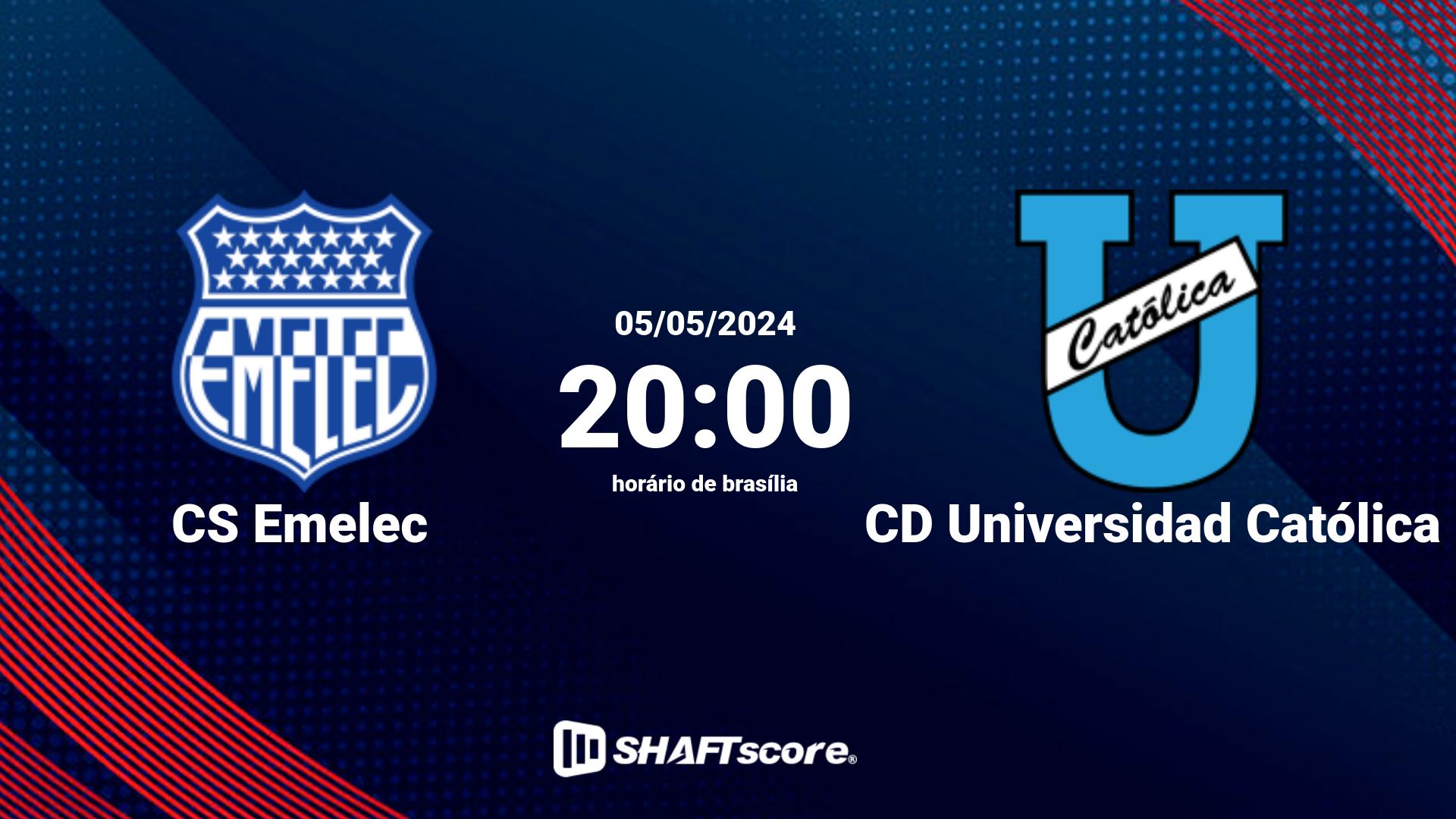 Estatísticas do jogo CS Emelec vs CD Universidad Católica 05.05 20:00