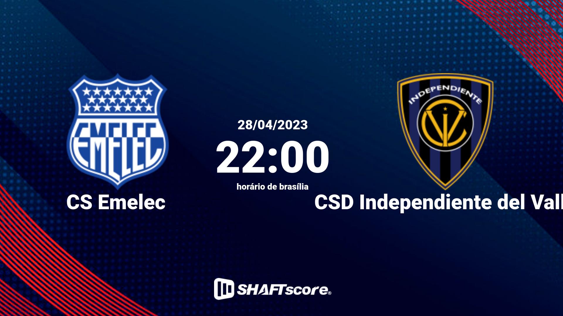 Estatísticas do jogo CS Emelec vs CSD Independiente del Valle 28.04 22:00