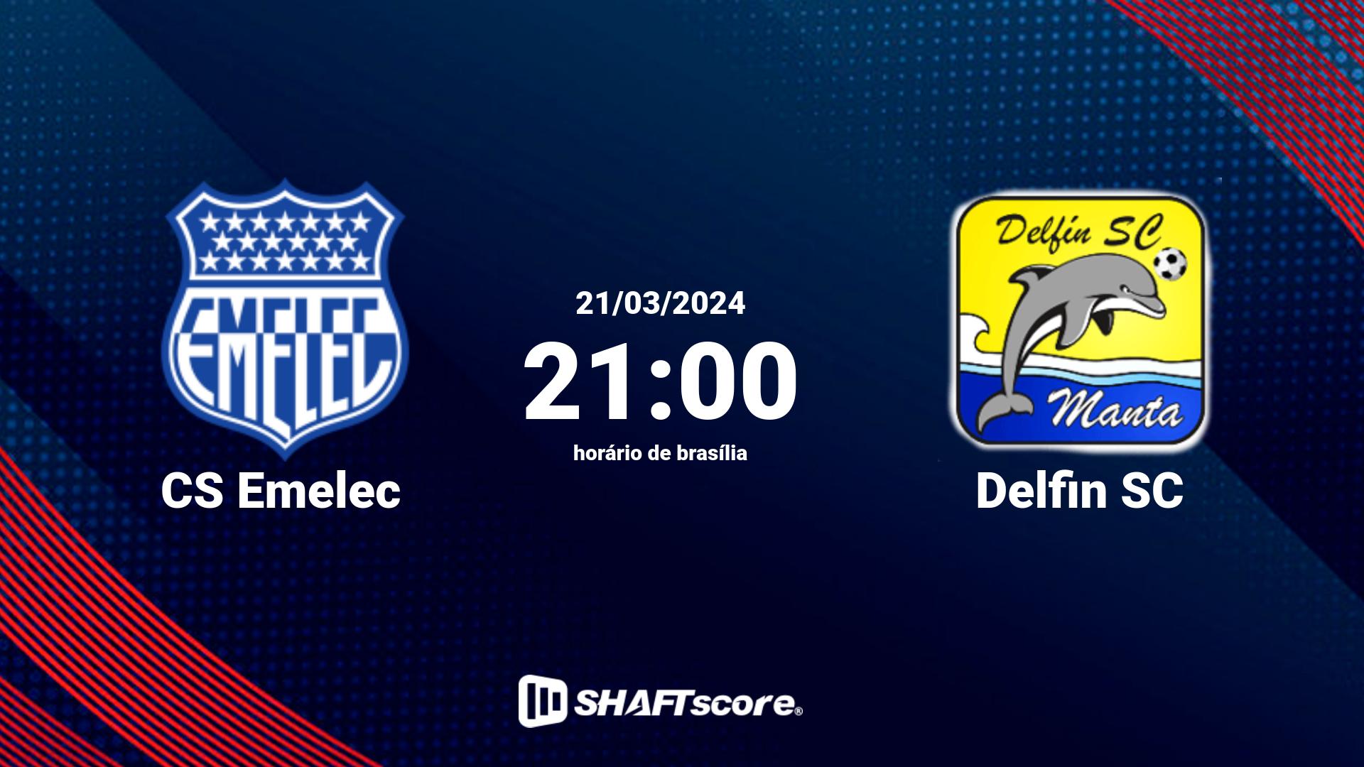 Estatísticas do jogo CS Emelec vs Delfin SC 21.03 21:00