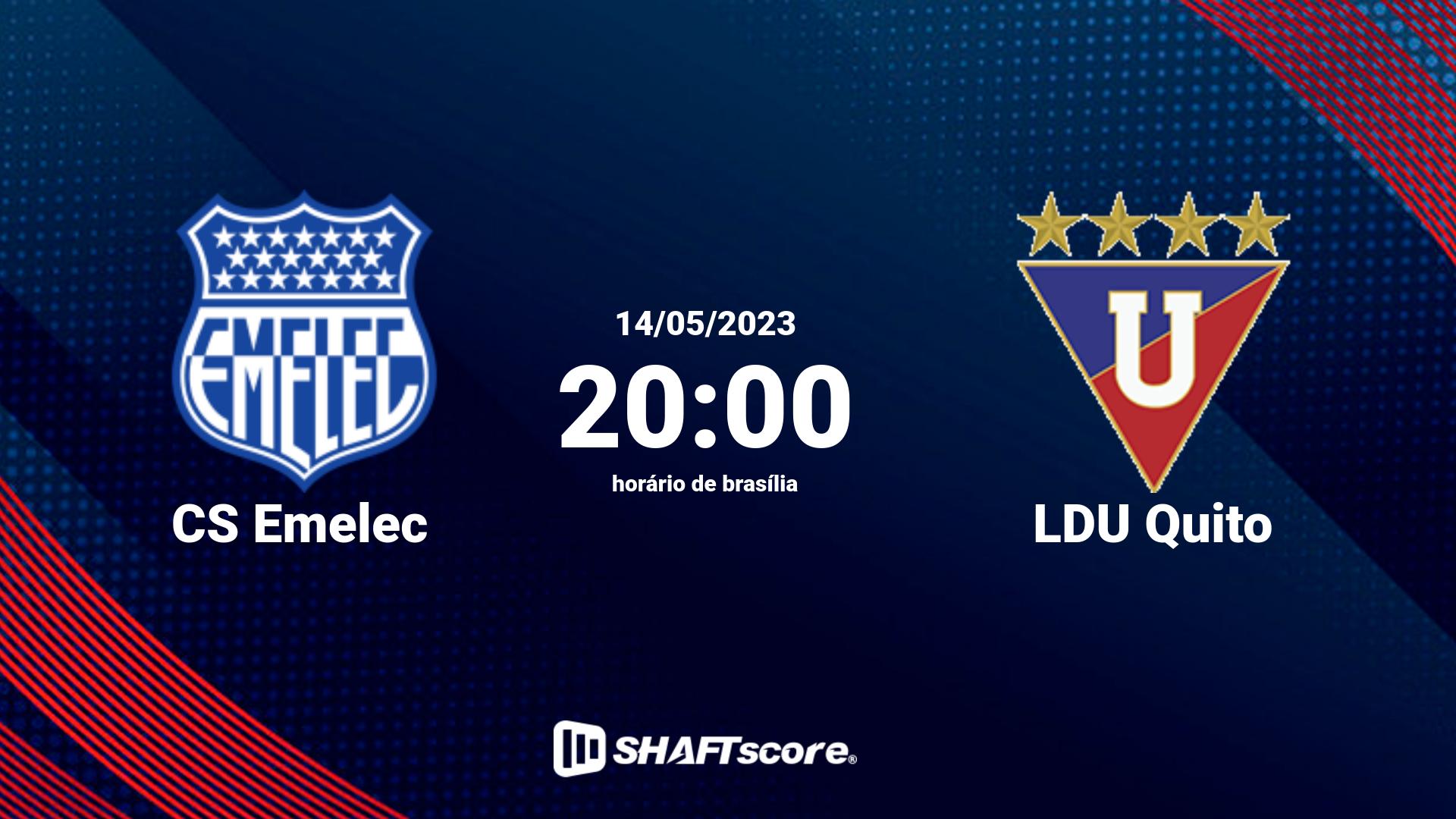 Estatísticas do jogo CS Emelec vs LDU Quito 14.05 20:00