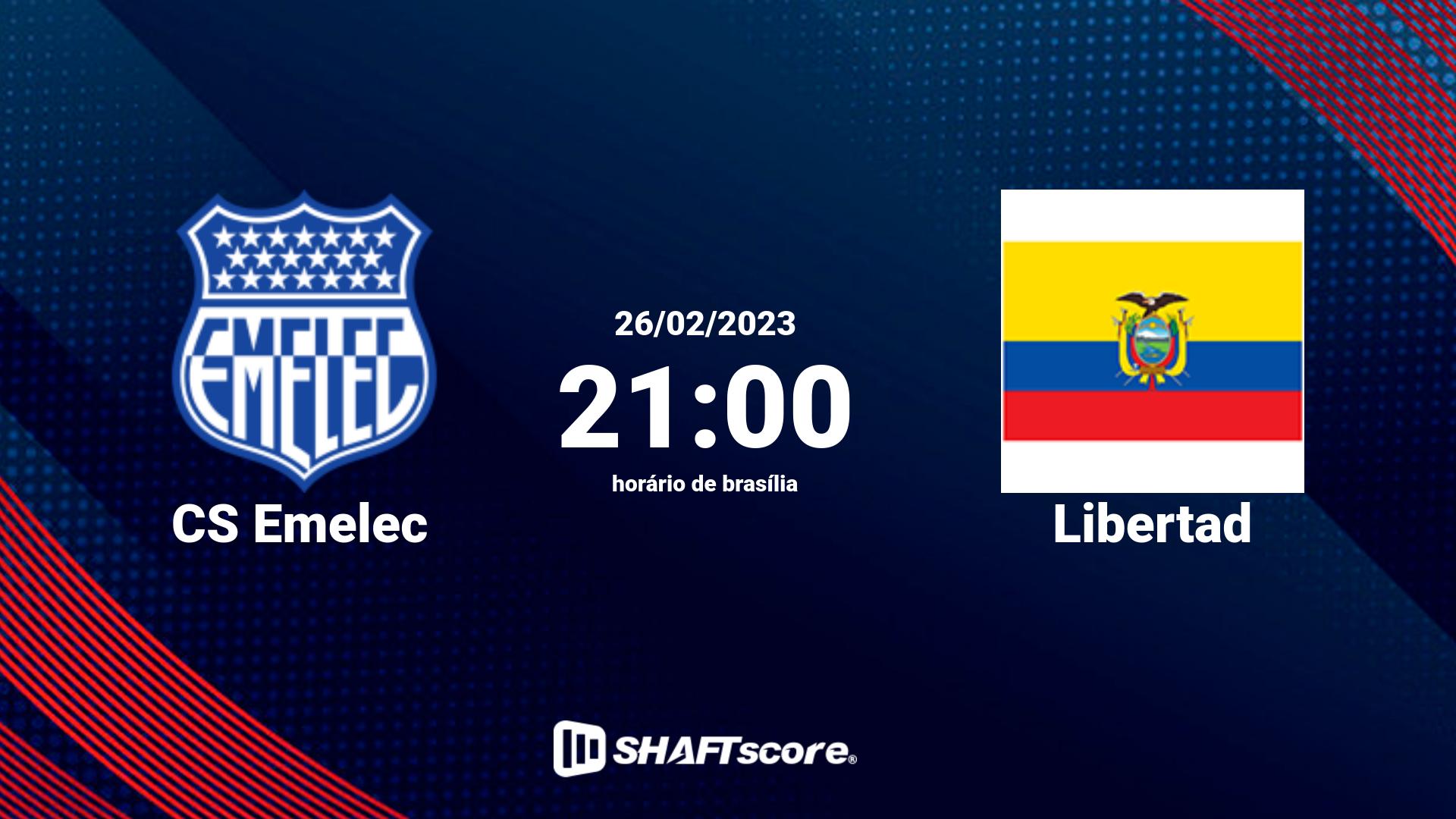 Estatísticas do jogo CS Emelec vs Libertad 26.02 21:00