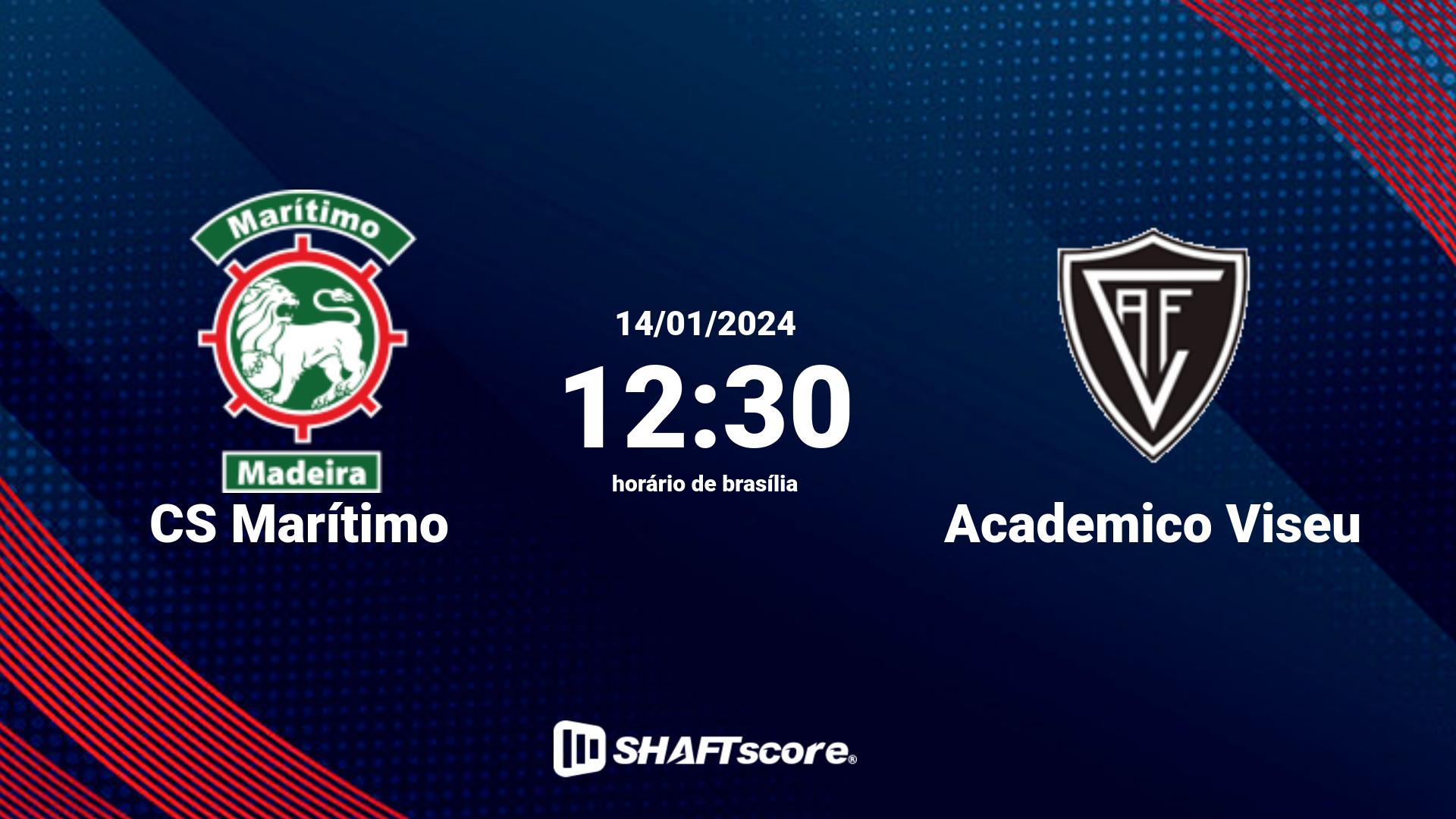 Estatísticas do jogo CS Marítimo vs Academico Viseu 14.01 12:30