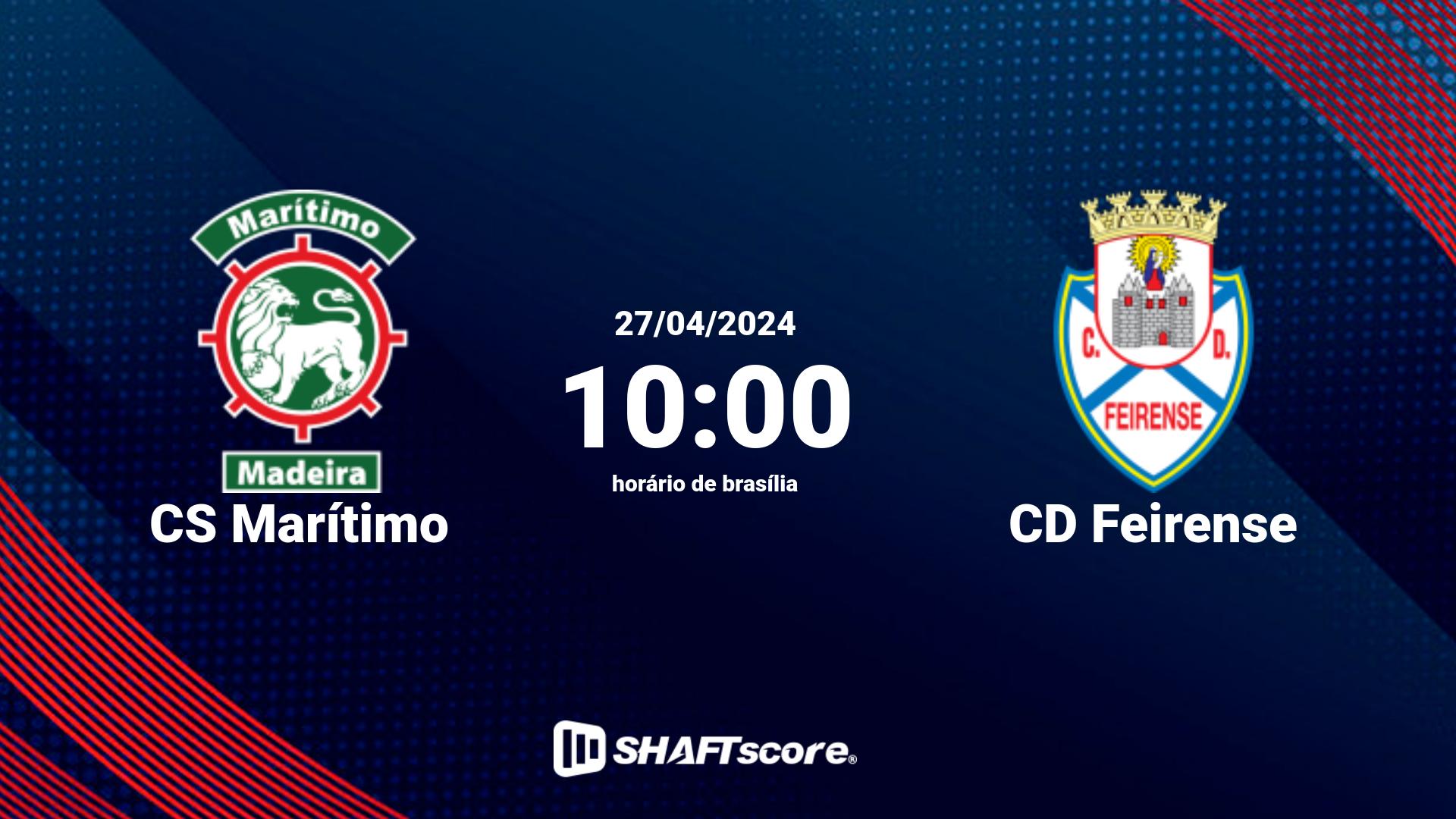 Estatísticas do jogo CS Marítimo vs CD Feirense 27.04 10:00