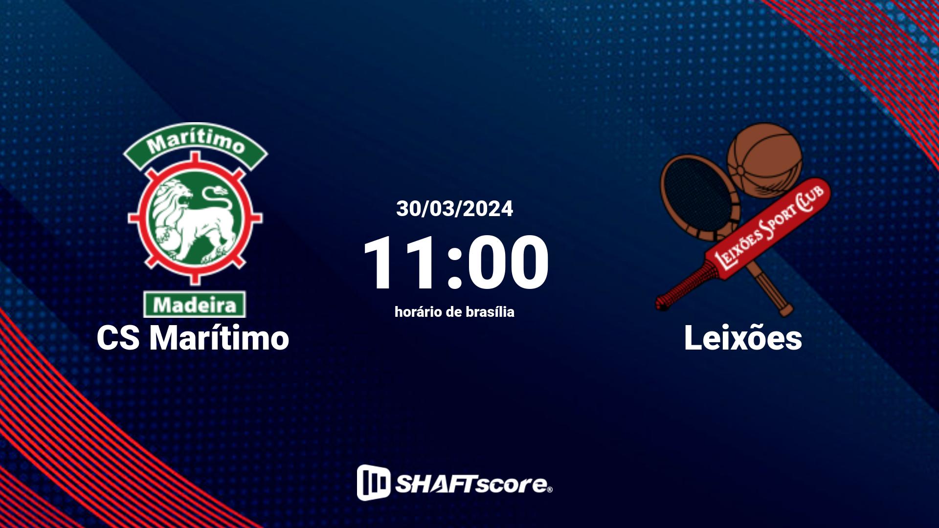 Estatísticas do jogo CS Marítimo vs Leixões 30.03 11:00