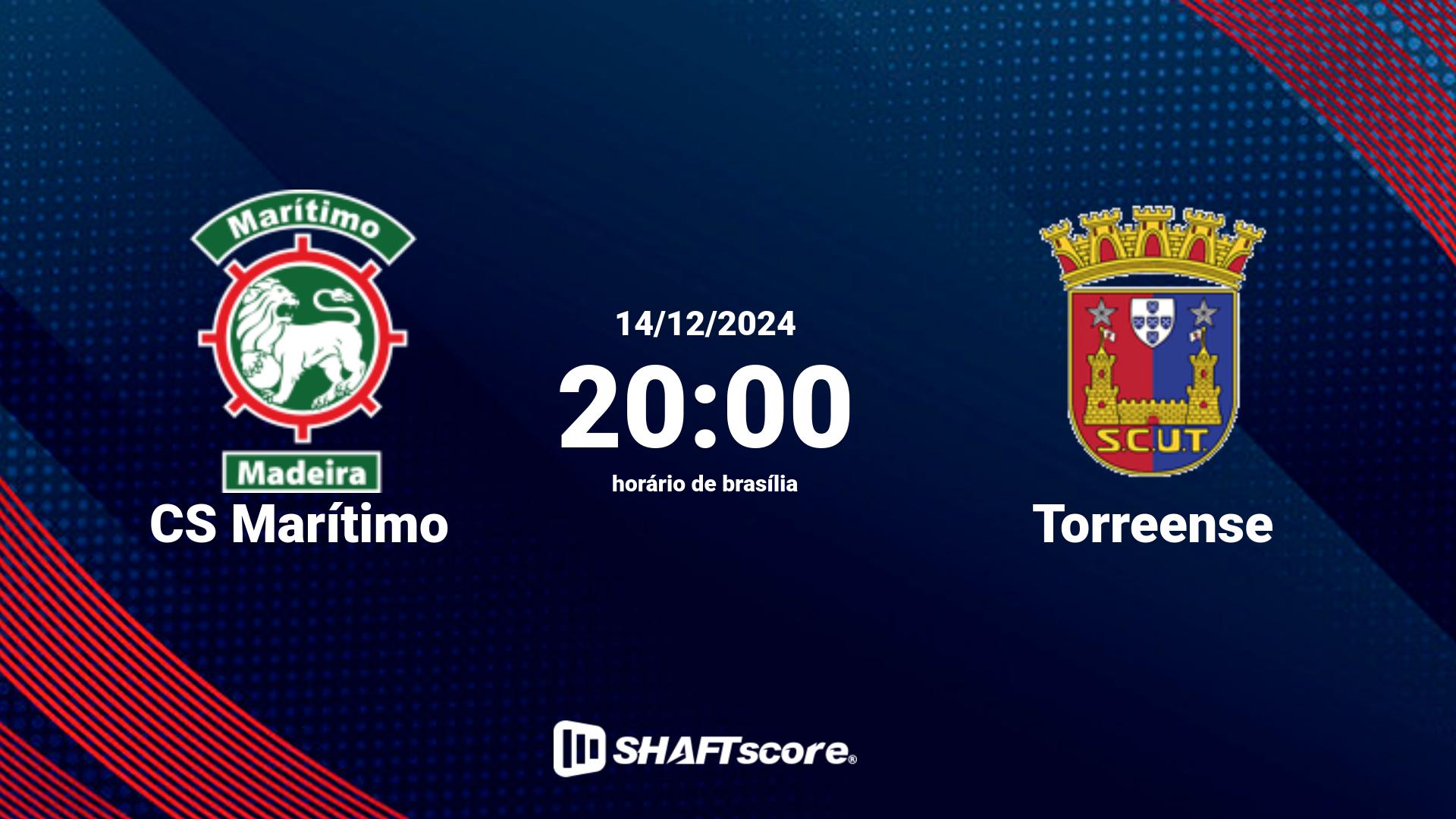 Estatísticas do jogo CS Marítimo vs Torreense 14.12 20:00