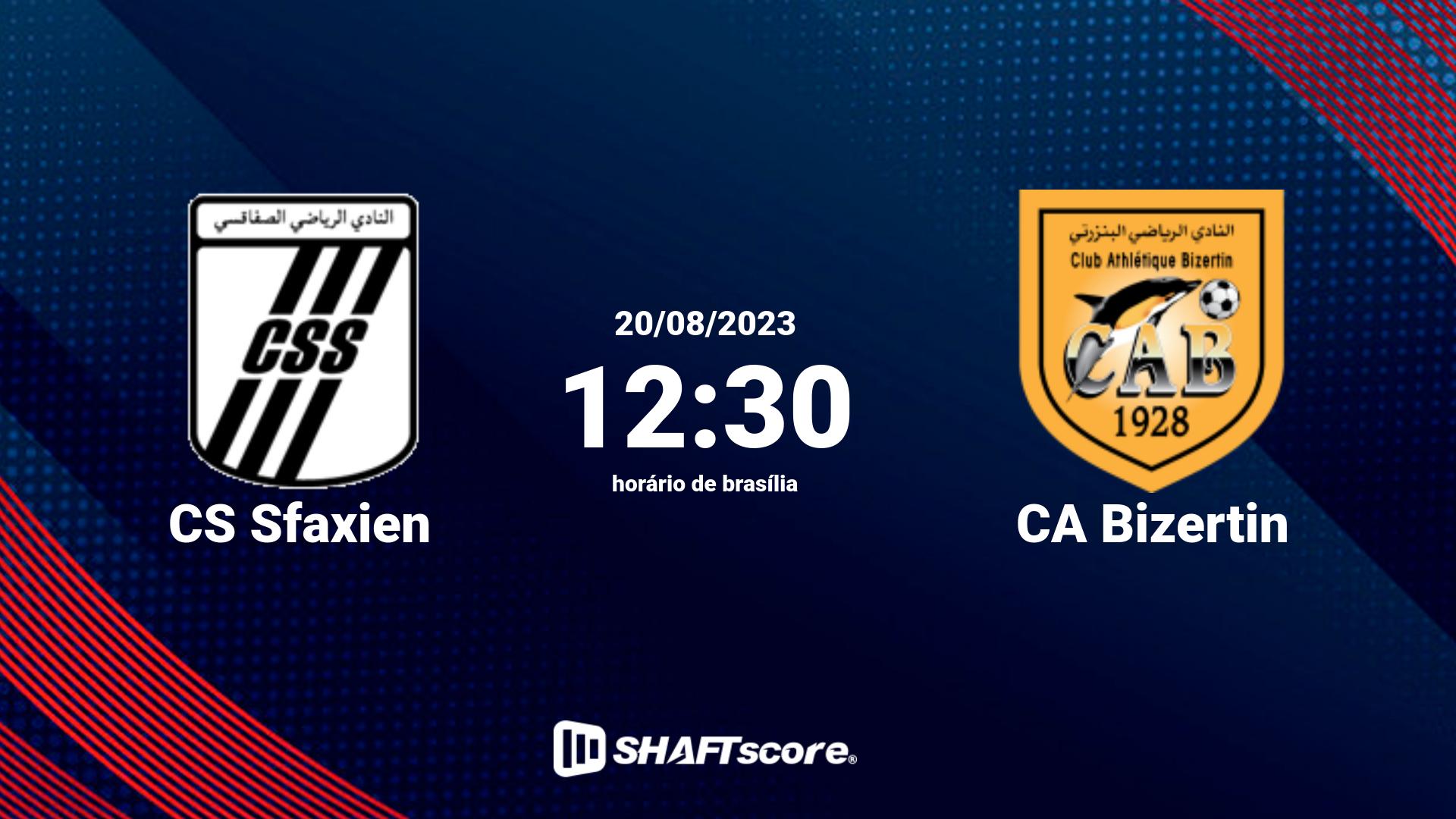 Estatísticas do jogo CS Sfaxien vs CA Bizertin 20.08 12:30