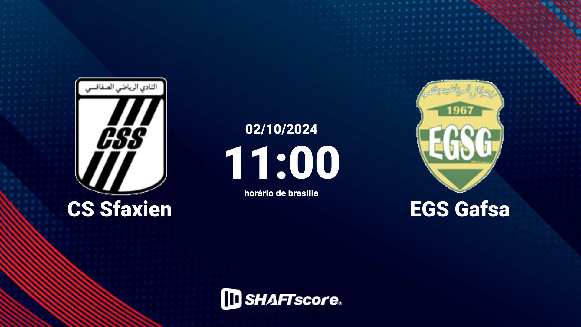 Estatísticas do jogo CS Sfaxien vs EGS Gafsa 02.10 11:00