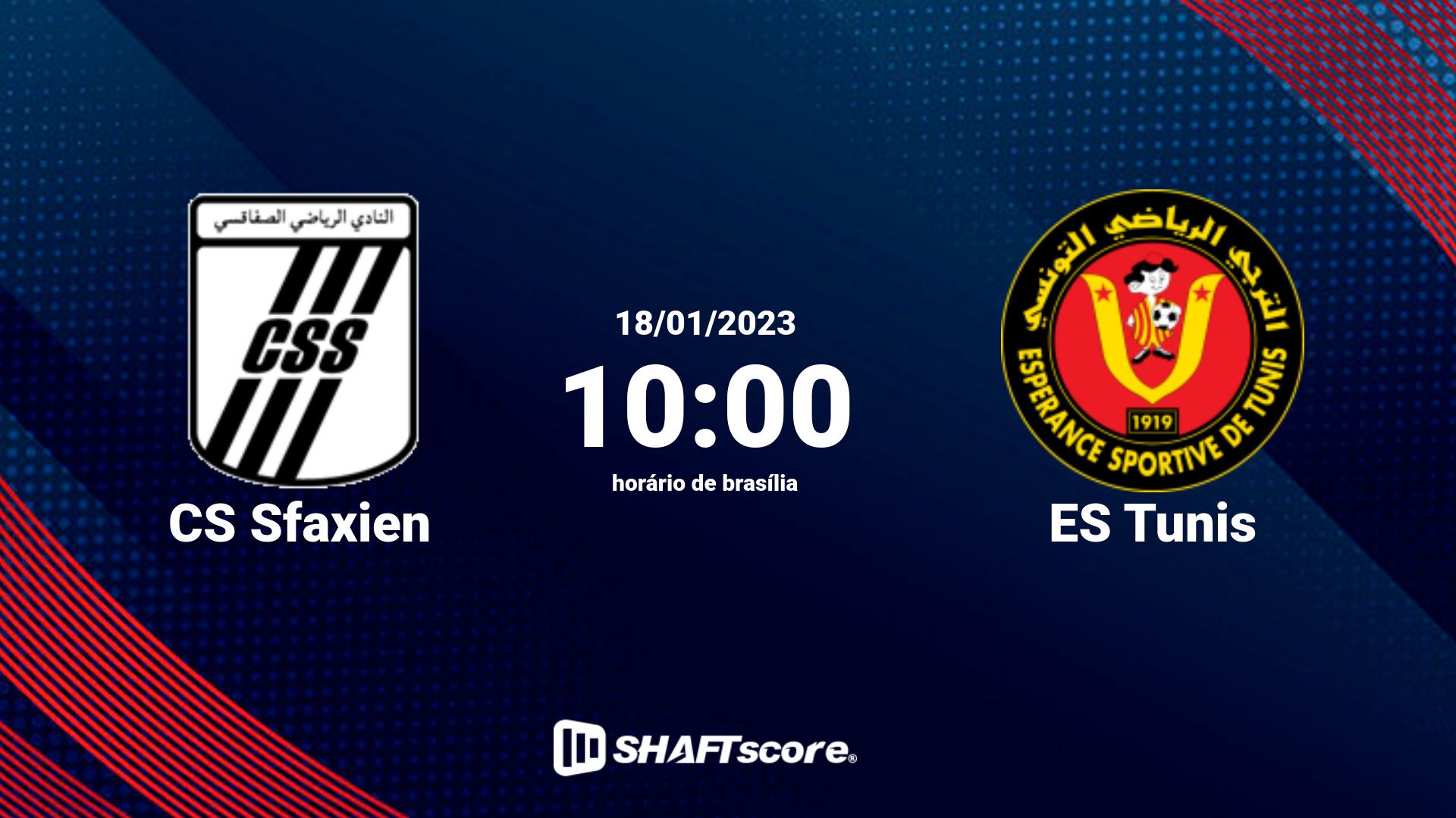 Estatísticas do jogo CS Sfaxien vs ES Tunis 18.01 10:00