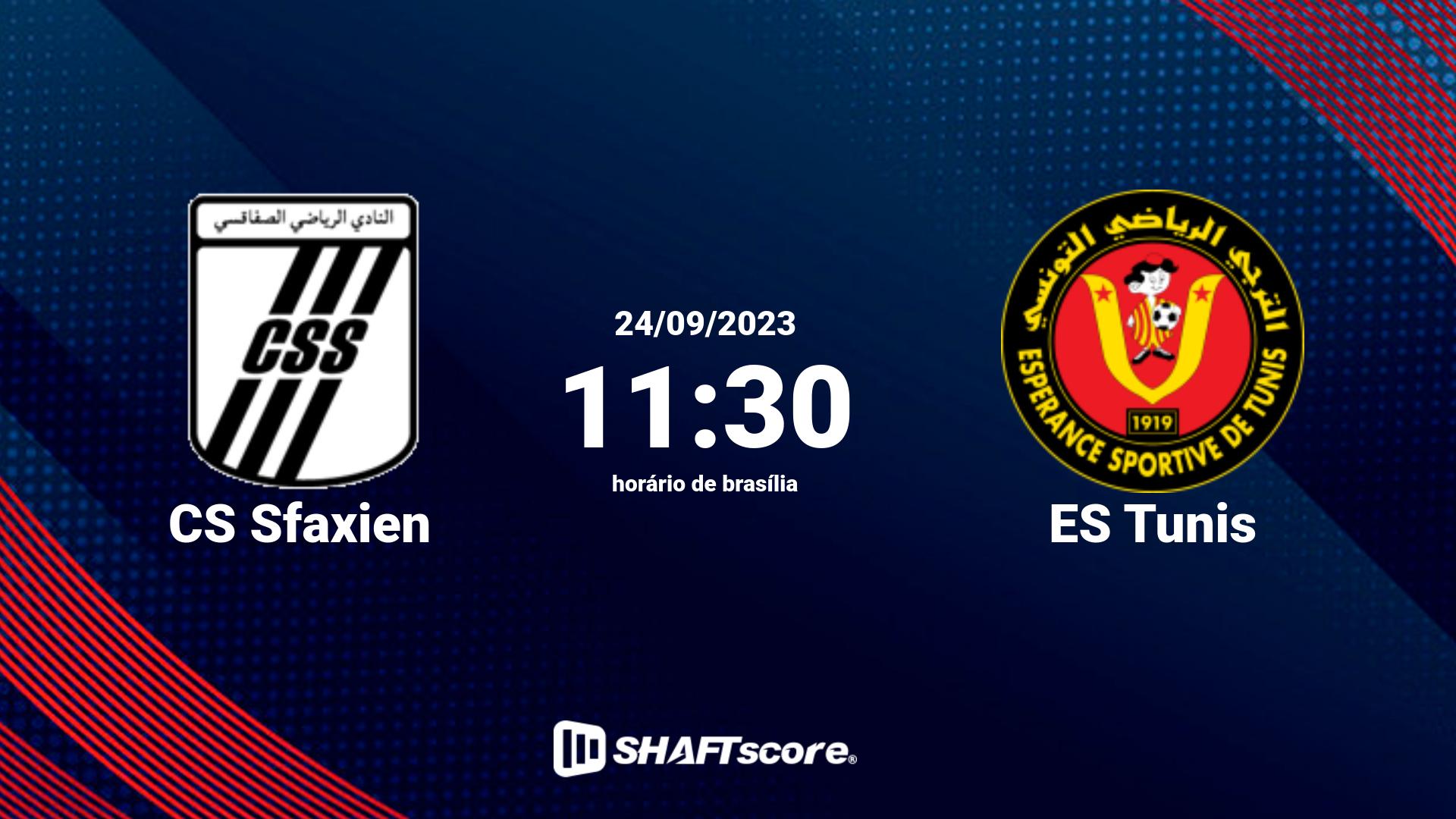 Estatísticas do jogo CS Sfaxien vs ES Tunis 24.09 11:30