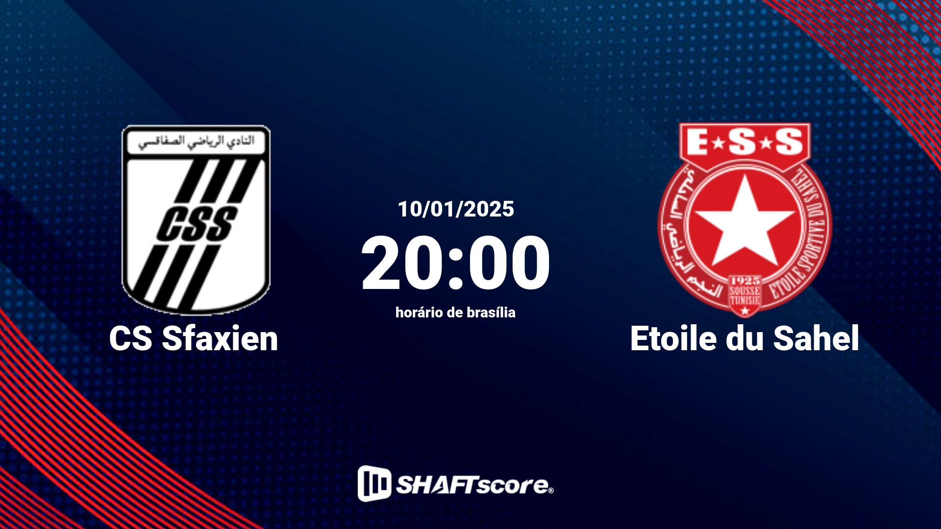 Estatísticas do jogo CS Sfaxien vs Etoile du Sahel 10.01 20:00