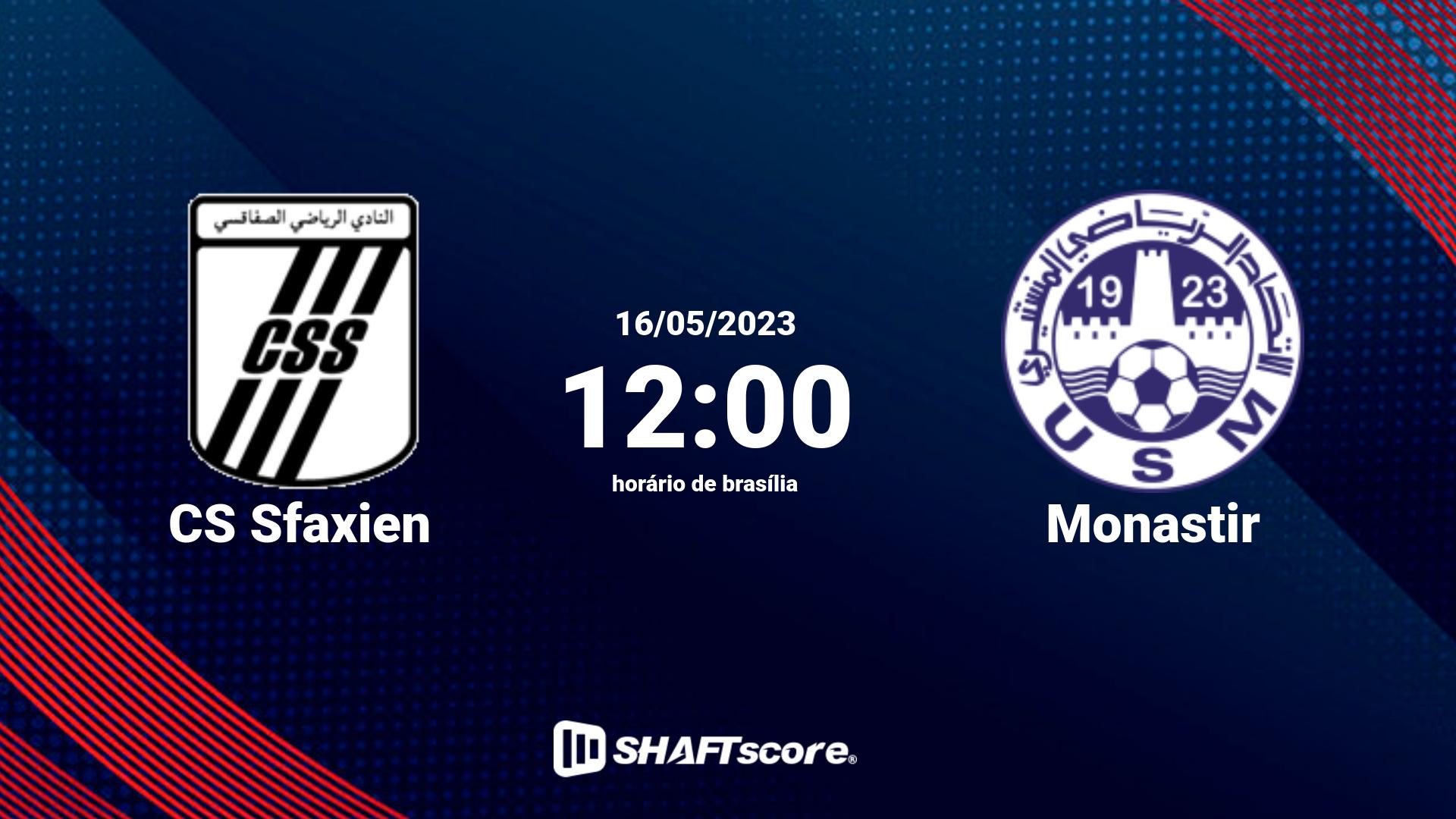 Estatísticas do jogo CS Sfaxien vs Monastir 16.05 12:00