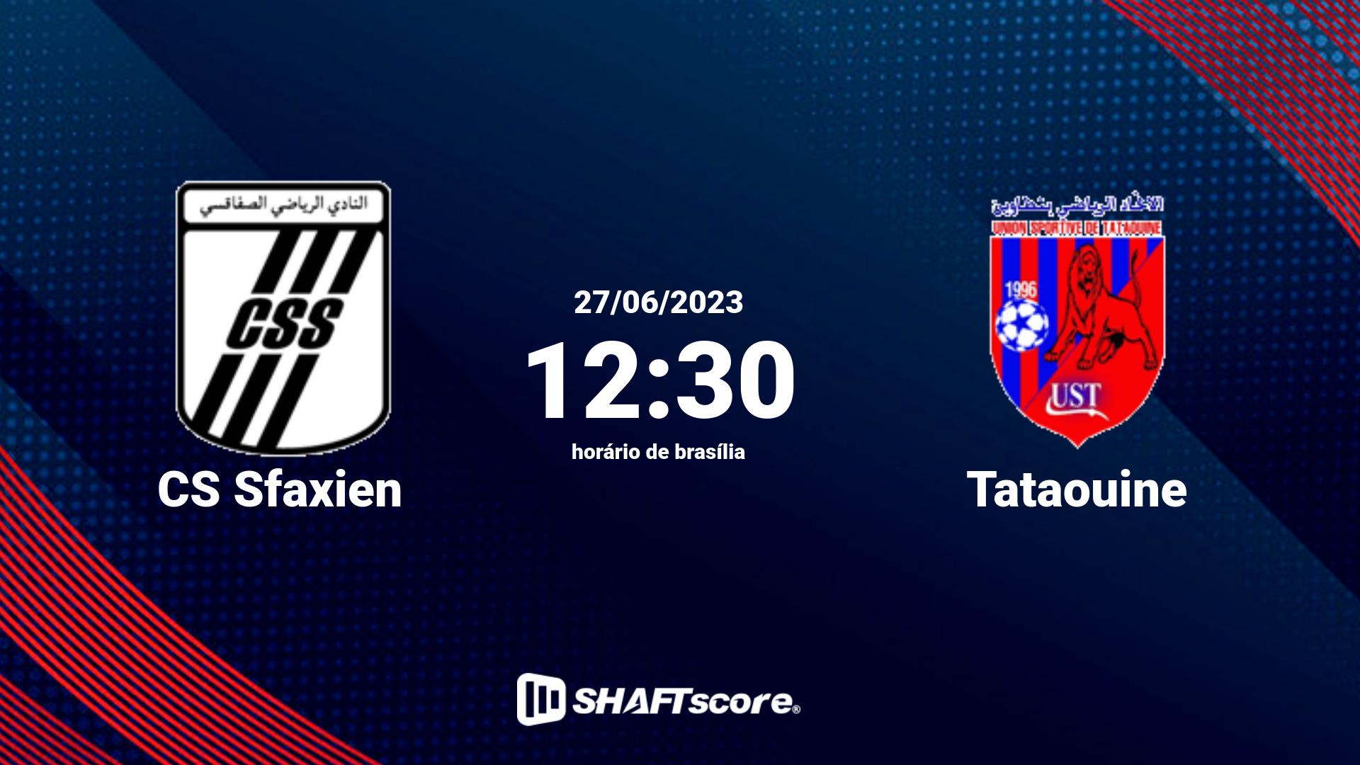 Estatísticas do jogo CS Sfaxien vs Tataouine 27.06 12:30