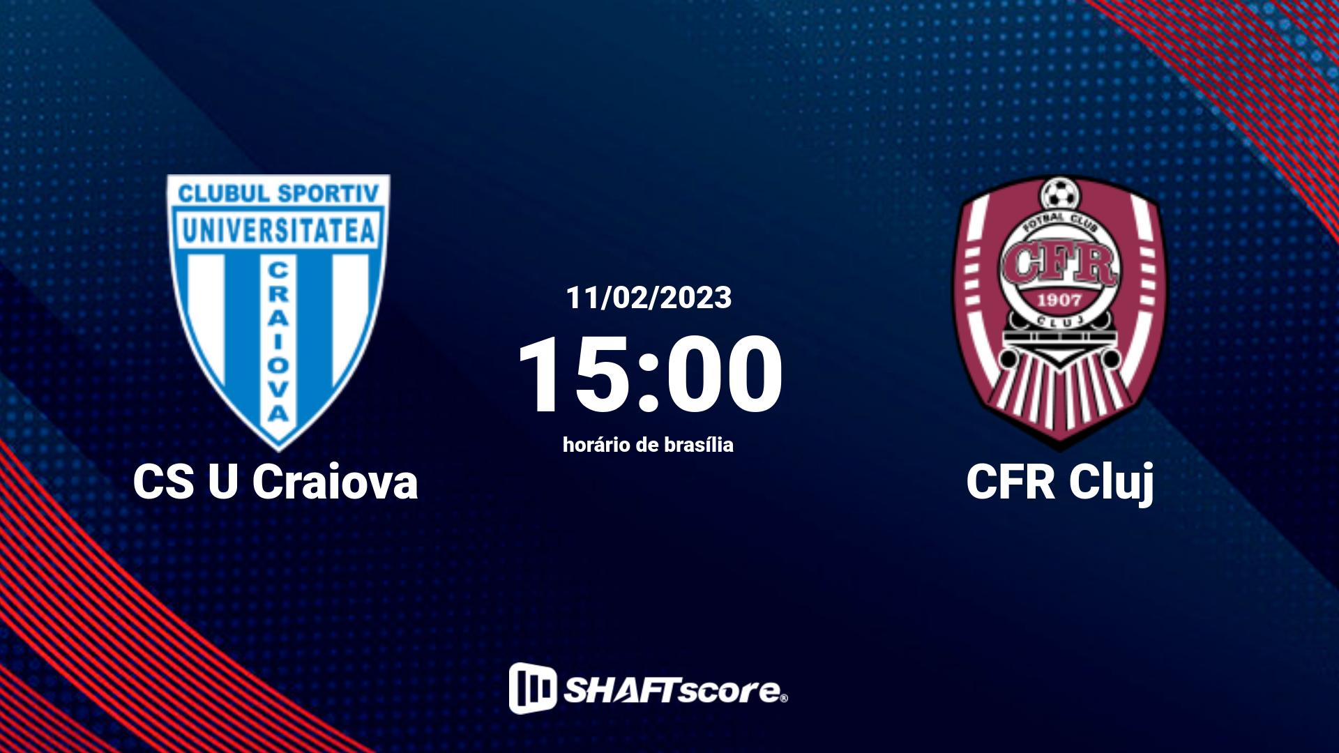 Estatísticas do jogo CS U Craiova vs CFR Cluj 11.02 15:00