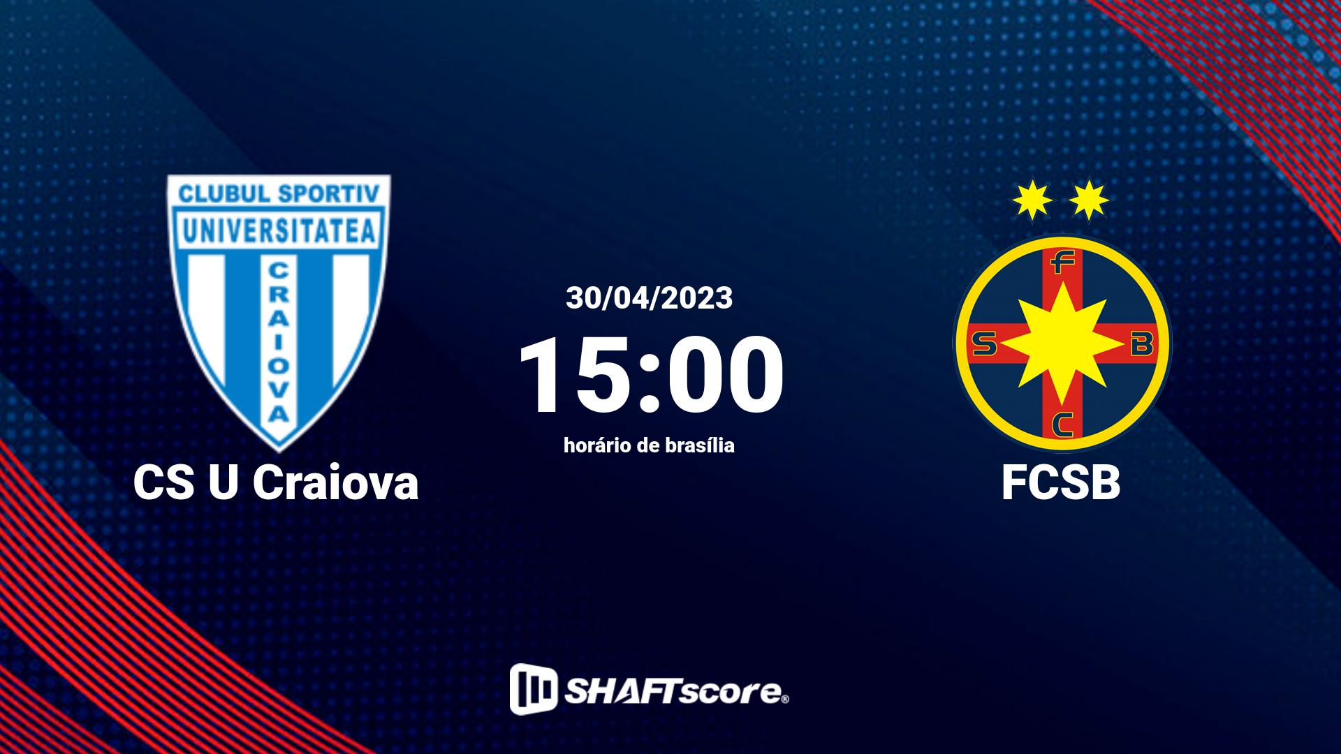 Estatísticas do jogo CS U Craiova vs FCSB 30.04 15:00