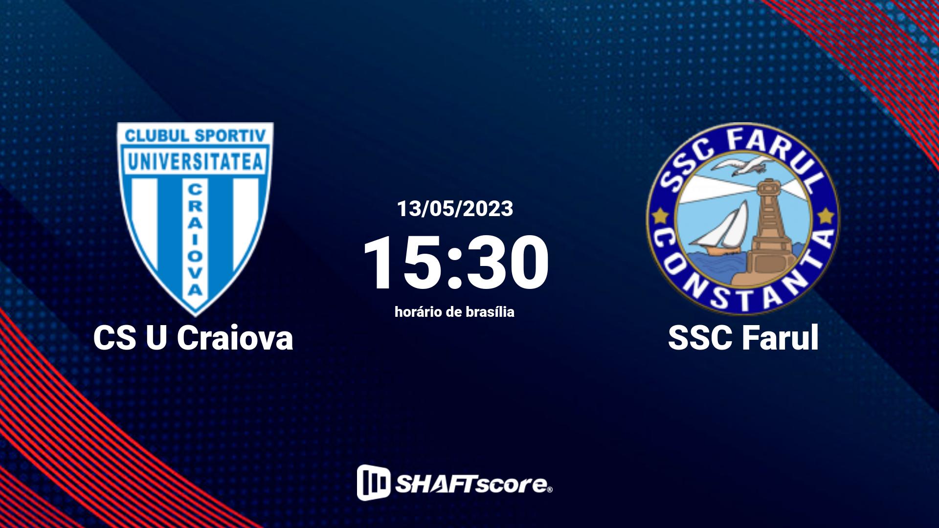 Estatísticas do jogo CS U Craiova vs SSC Farul 13.05 15:30