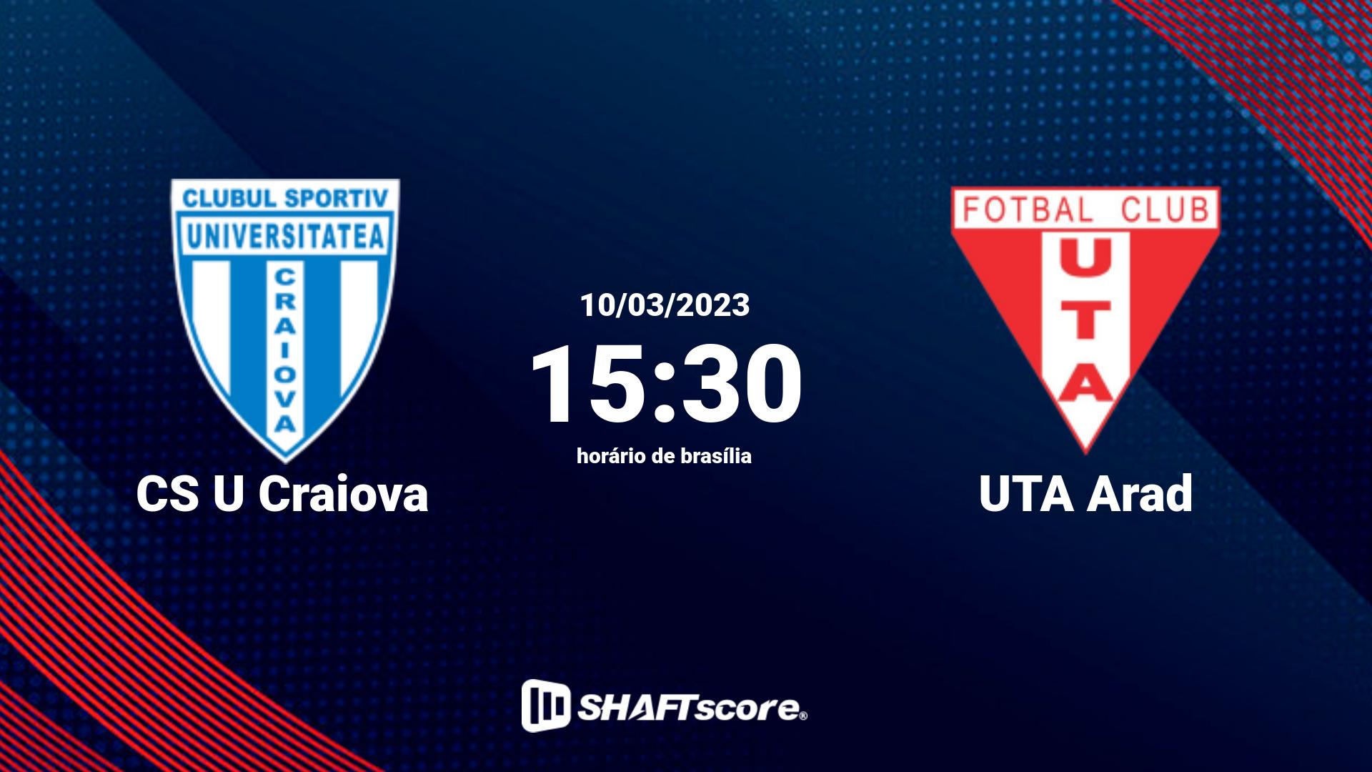 Estatísticas do jogo CS U Craiova vs UTA Arad 10.03 15:30