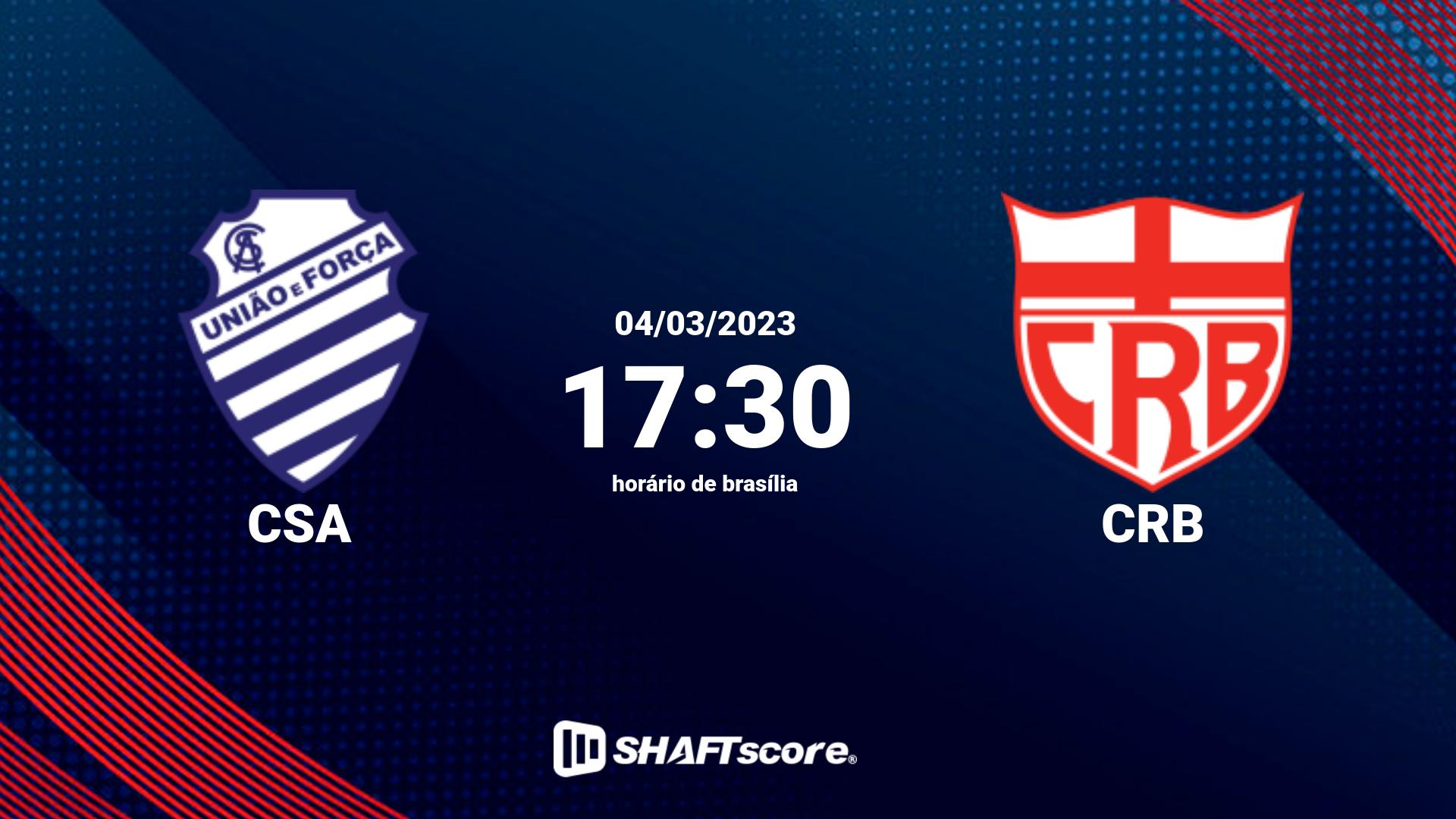 Estatísticas do jogo CSA vs CRB 04.03 17:30