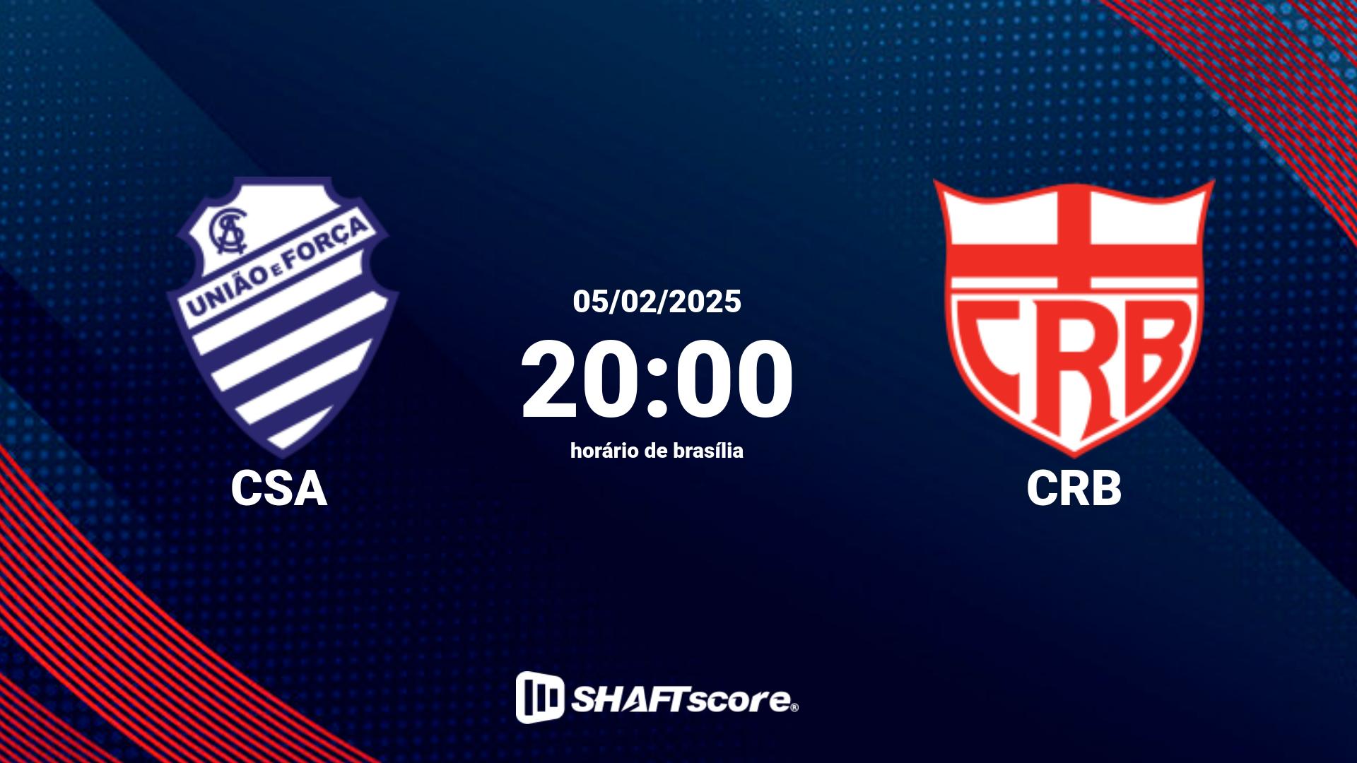 Estatísticas do jogo CSA vs CRB 05.02 20:00