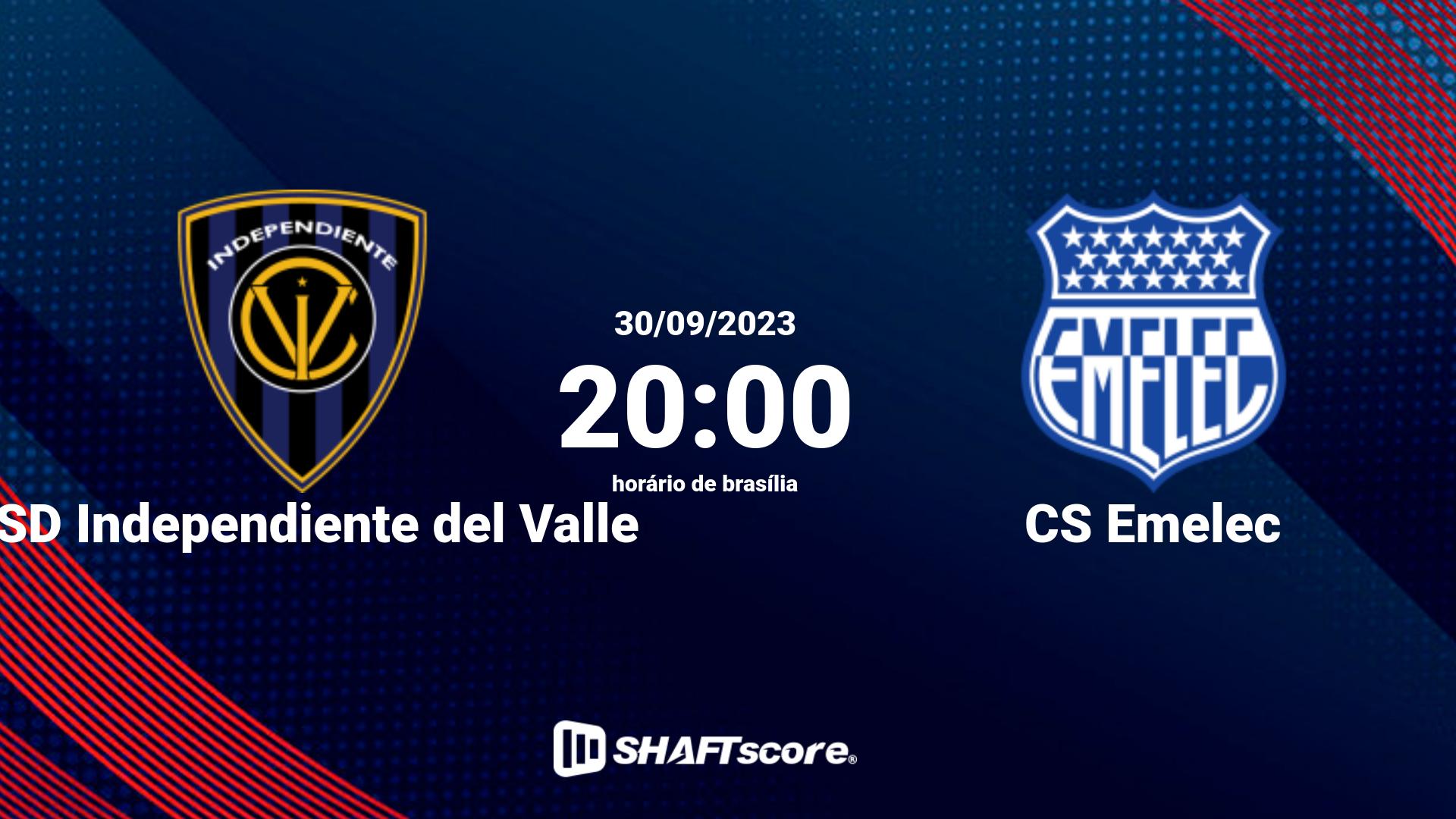 Estatísticas do jogo CSD Independiente del Valle vs CS Emelec 30.09 20:00