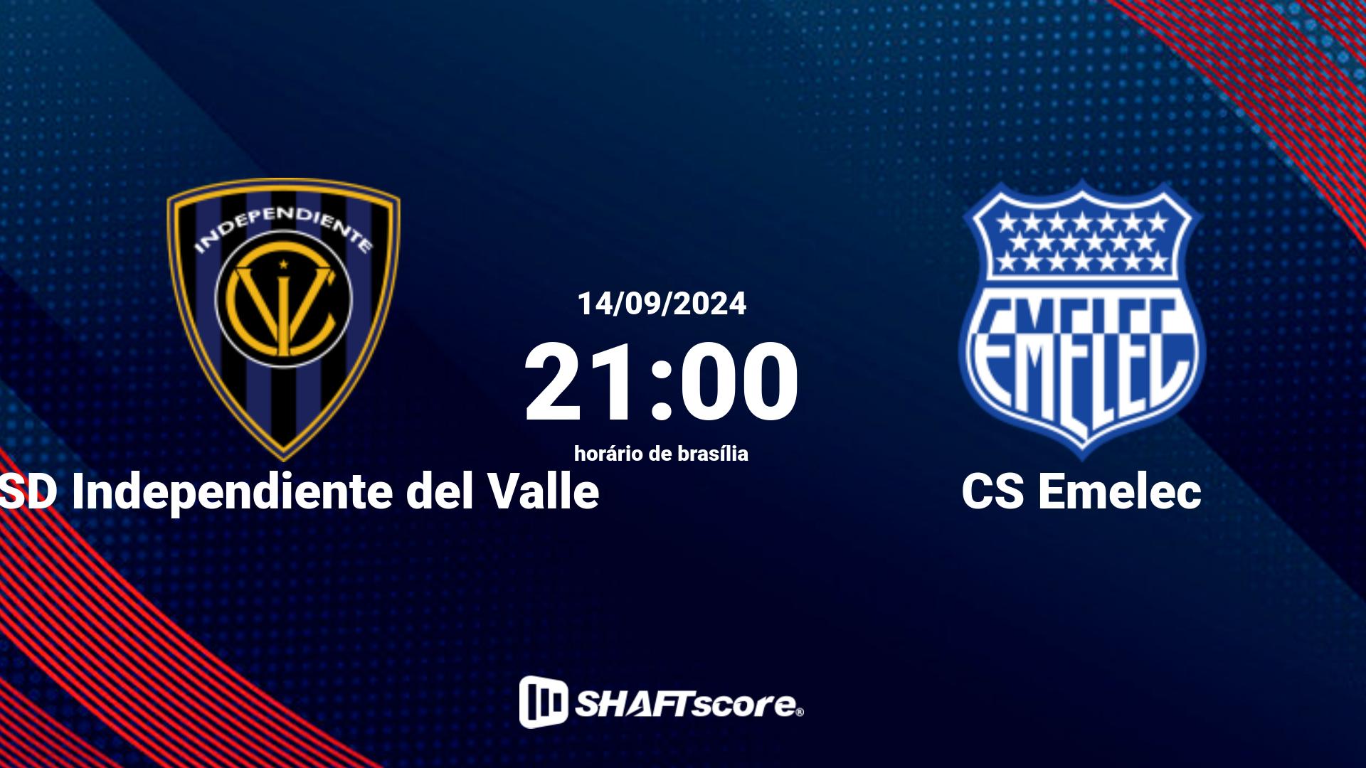 Estatísticas do jogo CSD Independiente del Valle vs CS Emelec 14.09 21:00