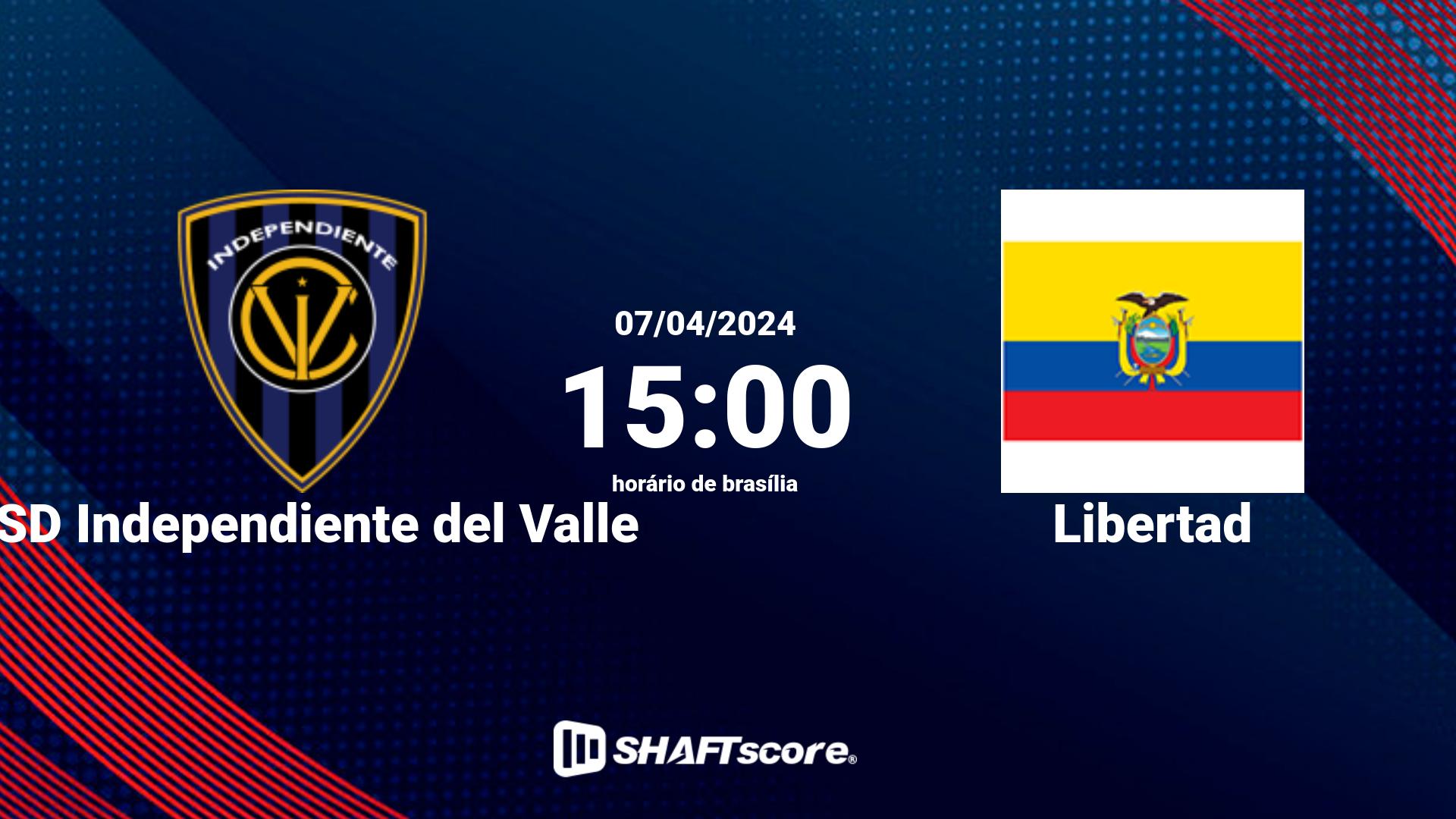 Estatísticas do jogo CSD Independiente del Valle vs Libertad 07.04 15:00