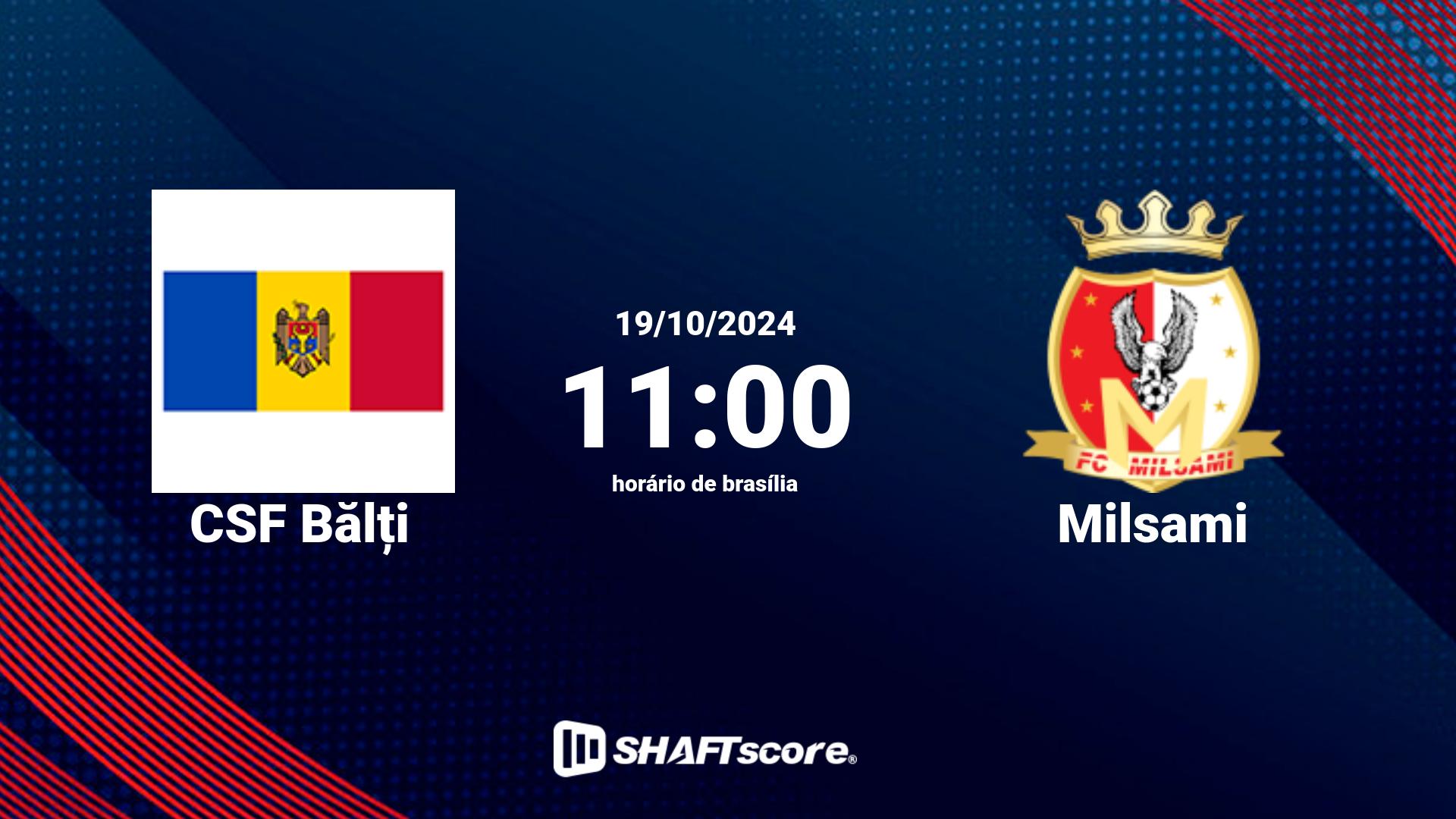 Estatísticas do jogo CSF Bălți vs Milsami 19.10 11:00