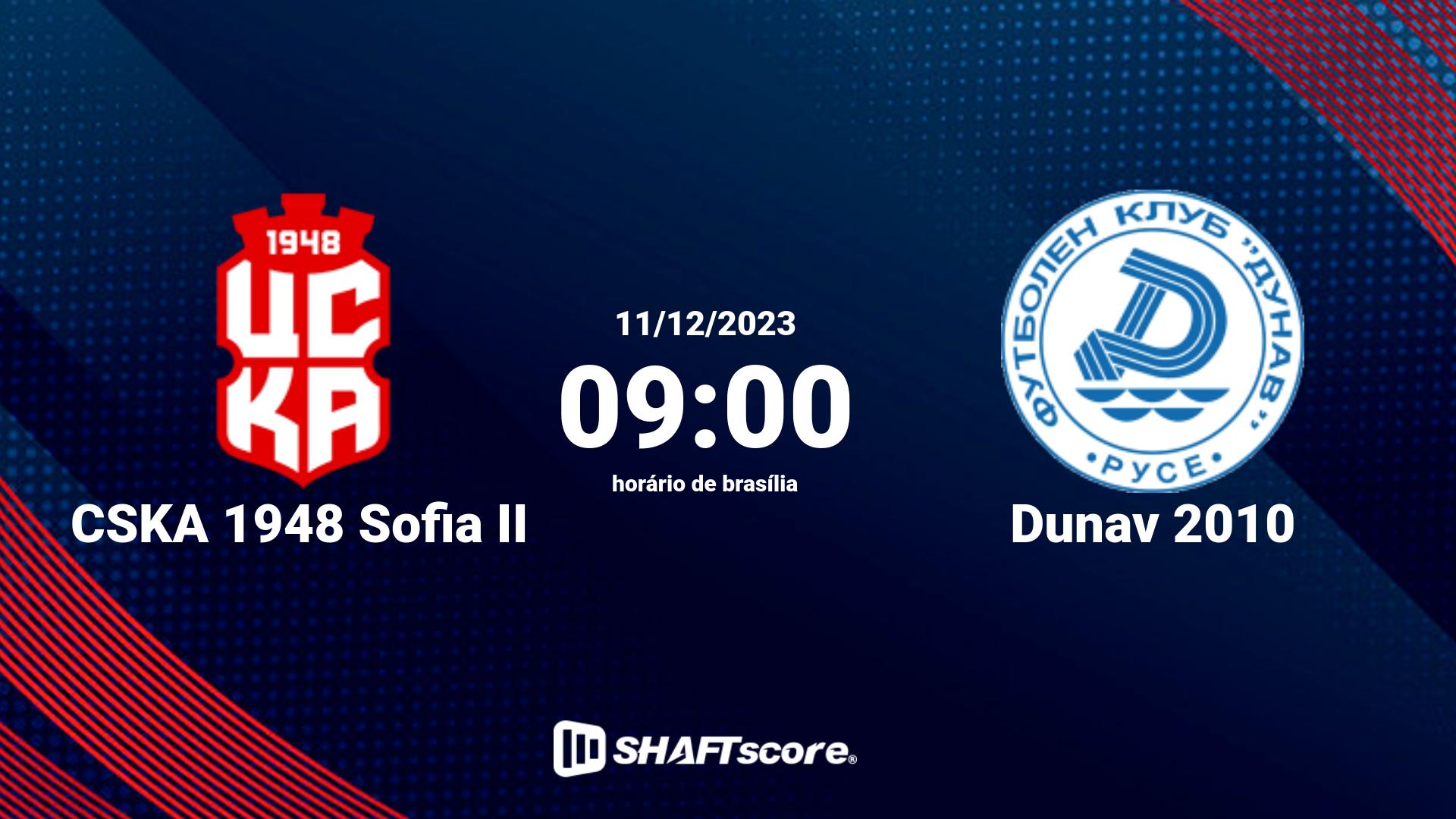 Estatísticas do jogo CSKA 1948 Sofia II vs Dunav 2010 11.12 09:00