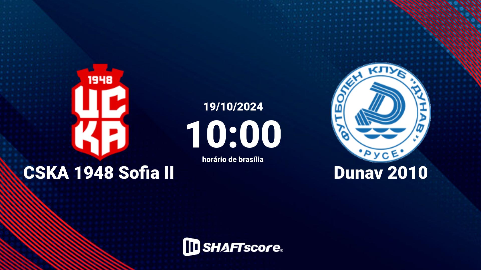 Estatísticas do jogo CSKA 1948 Sofia II vs Dunav 2010 19.10 10:00