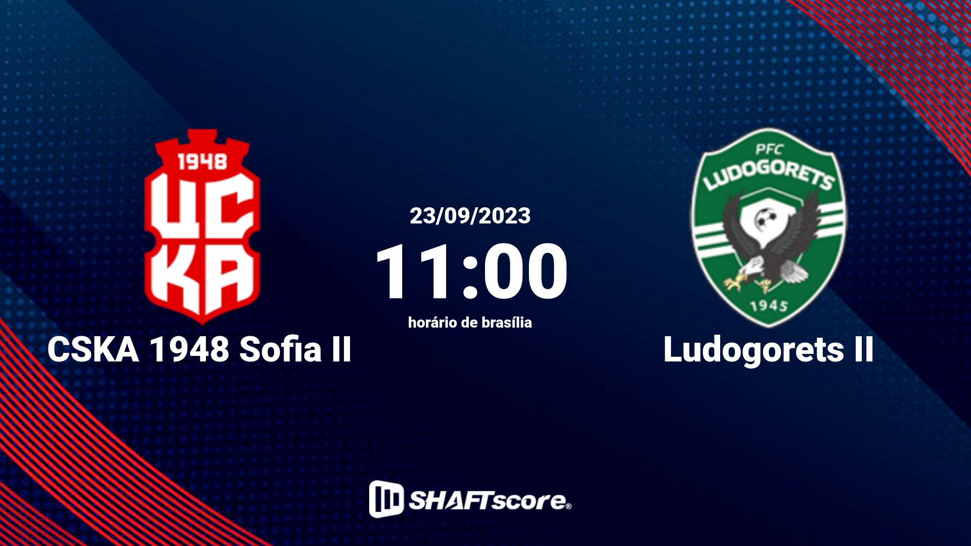 Estatísticas do jogo CSKA 1948 Sofia II vs Ludogorets II 23.09 11:00