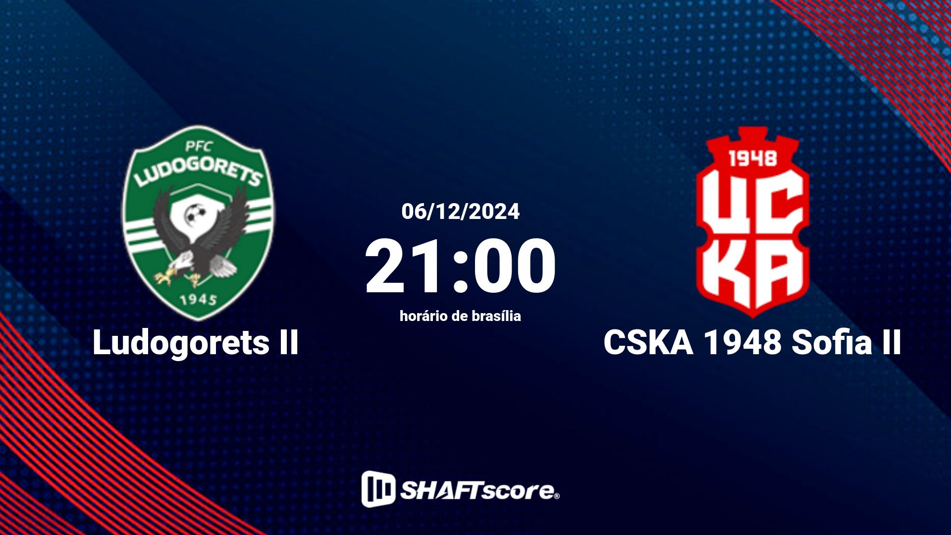 Estatísticas do jogo CSKA 1948 Sofia II vs Ludogorets II 29.07 12:30