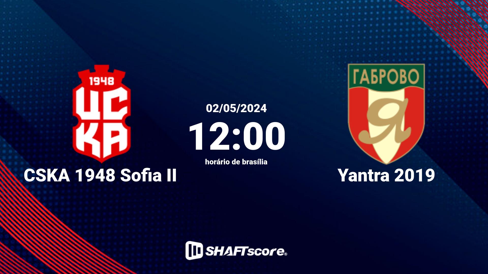 Estatísticas do jogo CSKA 1948 Sofia II vs Yantra 2019 02.05 12:00