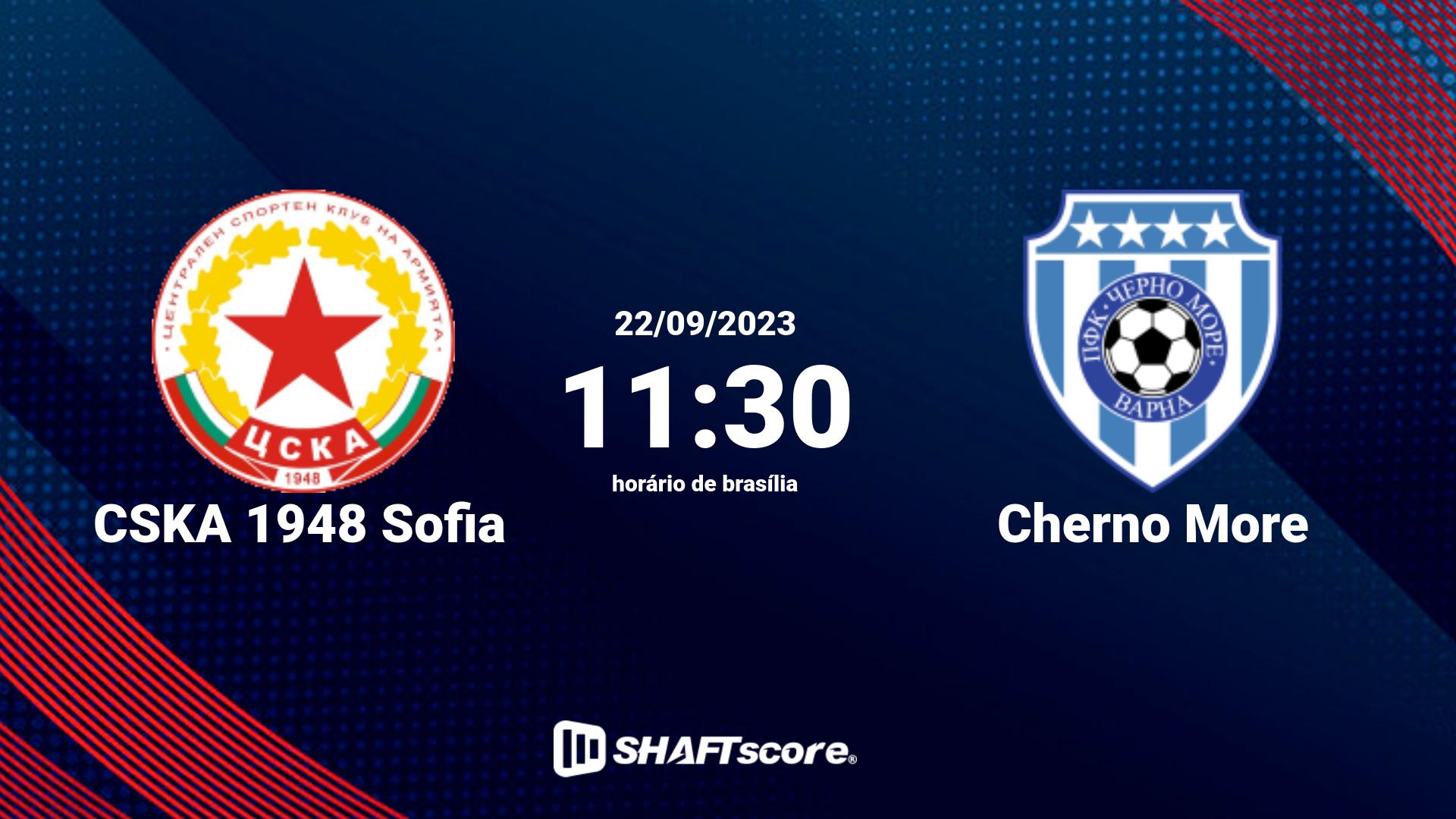 Estatísticas do jogo CSKA 1948 Sofia vs Cherno More 22.09 11:30