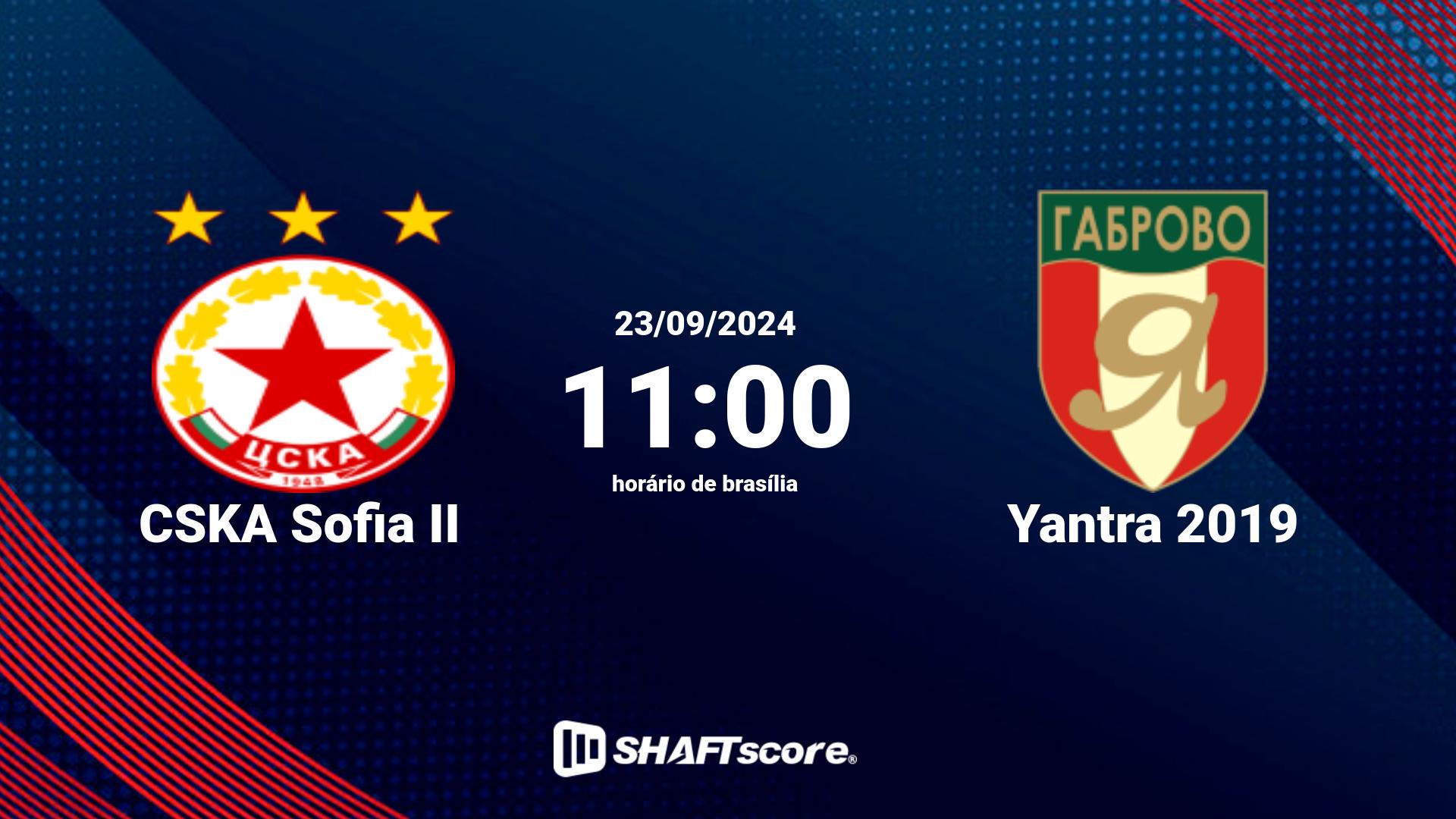 Estatísticas do jogo CSKA Sofia II vs Yantra 2019 23.09 11:00