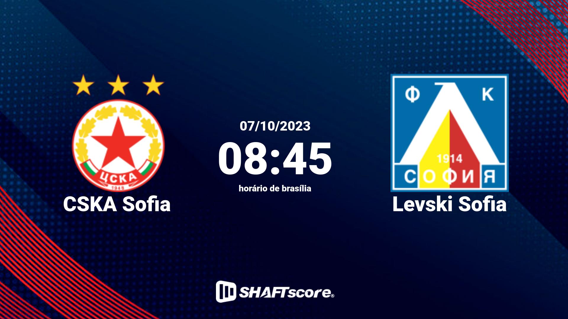 Estatísticas do jogo CSKA Sofia vs Levski Sofia 07.10 08:45