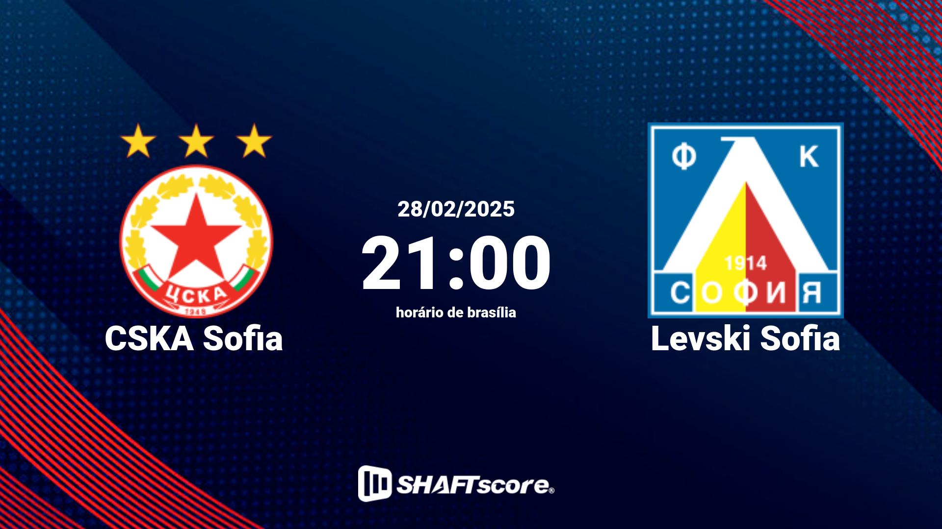 Estatísticas do jogo CSKA Sofia vs Levski Sofia 28.02 21:00