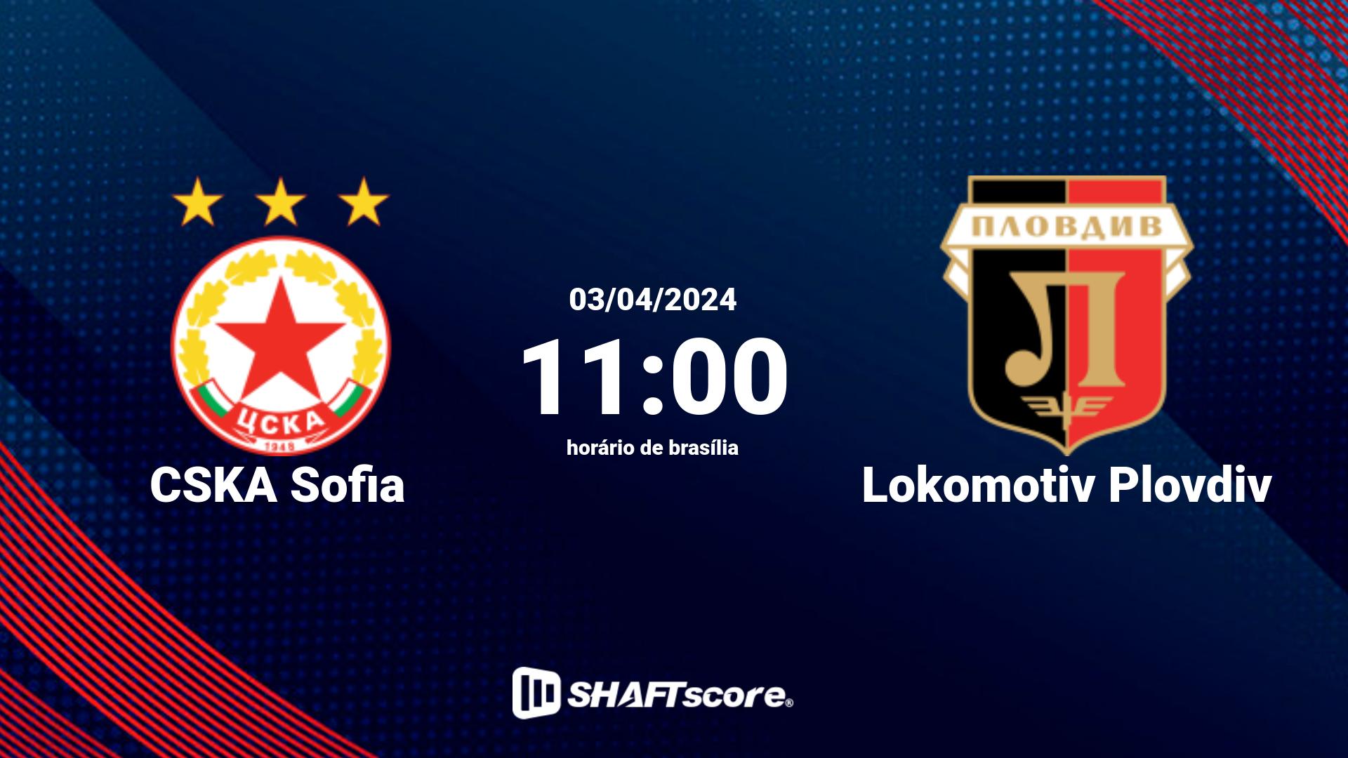 Estatísticas do jogo CSKA Sofia vs Lokomotiv Plovdiv 03.04 11:00