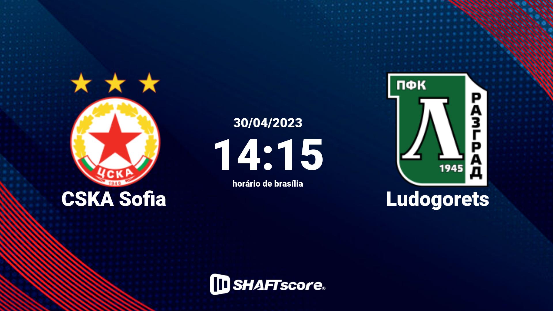 Estatísticas do jogo CSKA Sofia vs Ludogorets 30.04 14:15