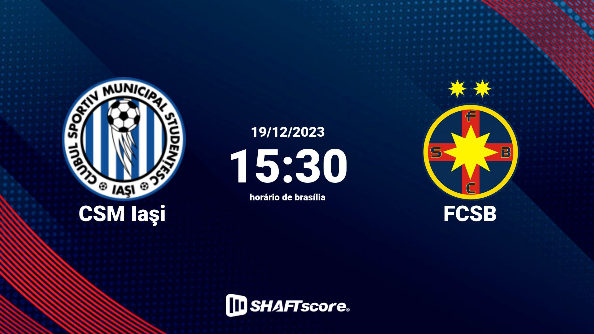 Estatísticas do jogo CSM Iaşi vs FCSB 19.12 15:30