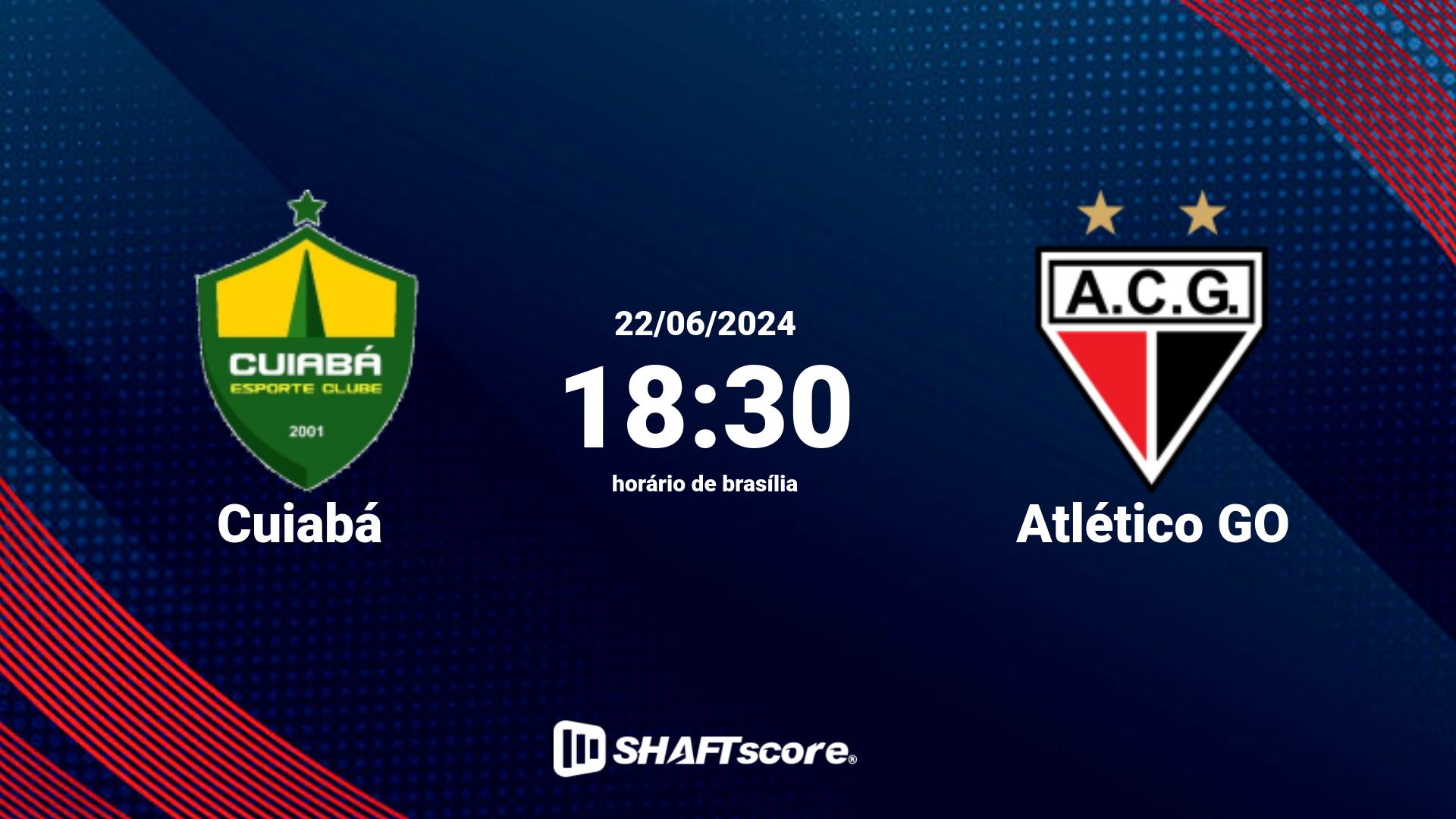 Estatísticas do jogo Cuiabá vs Atlético GO 22.06 18:30